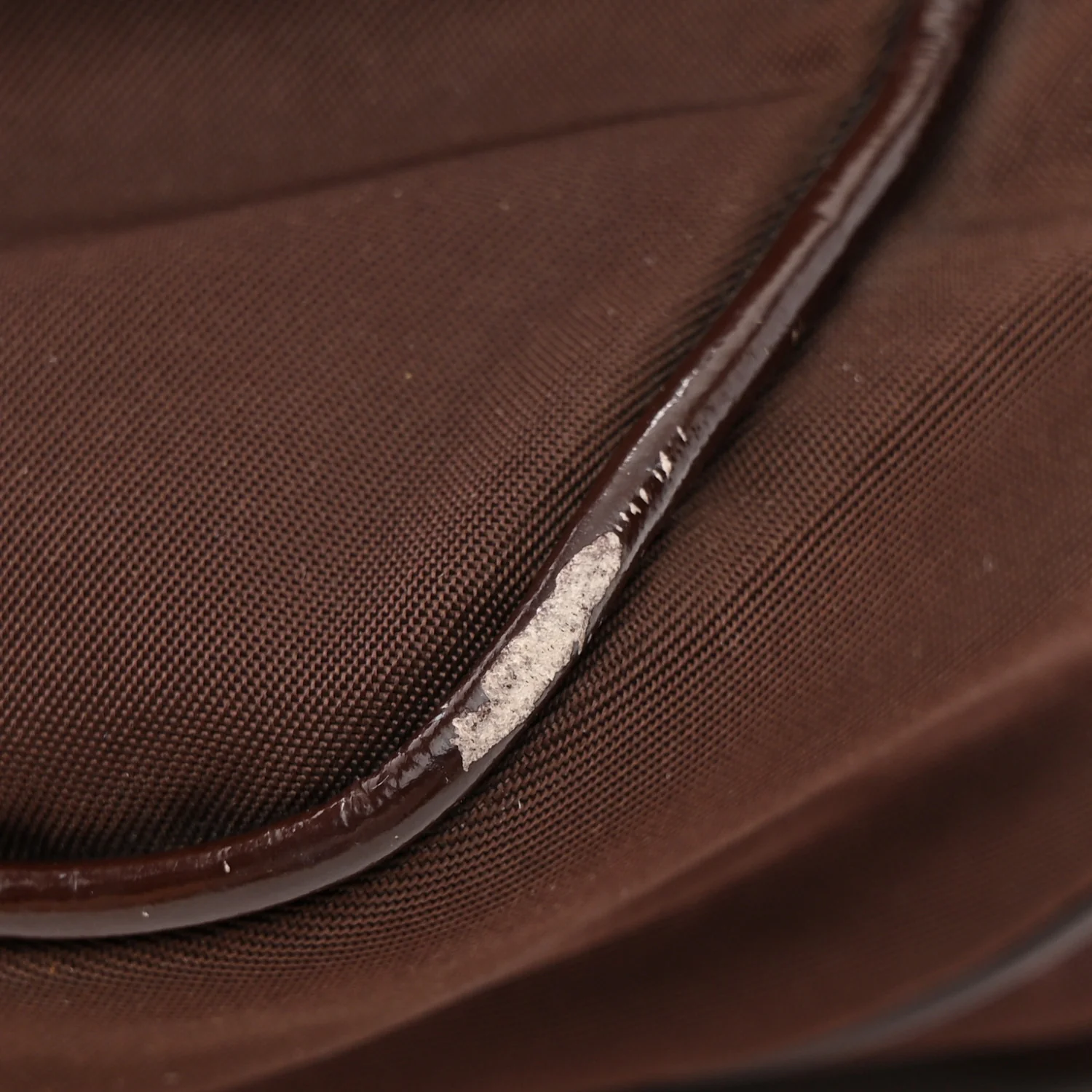 Tessuto Nylon Crocodile Embossed Crossbody Brown - Image 12
