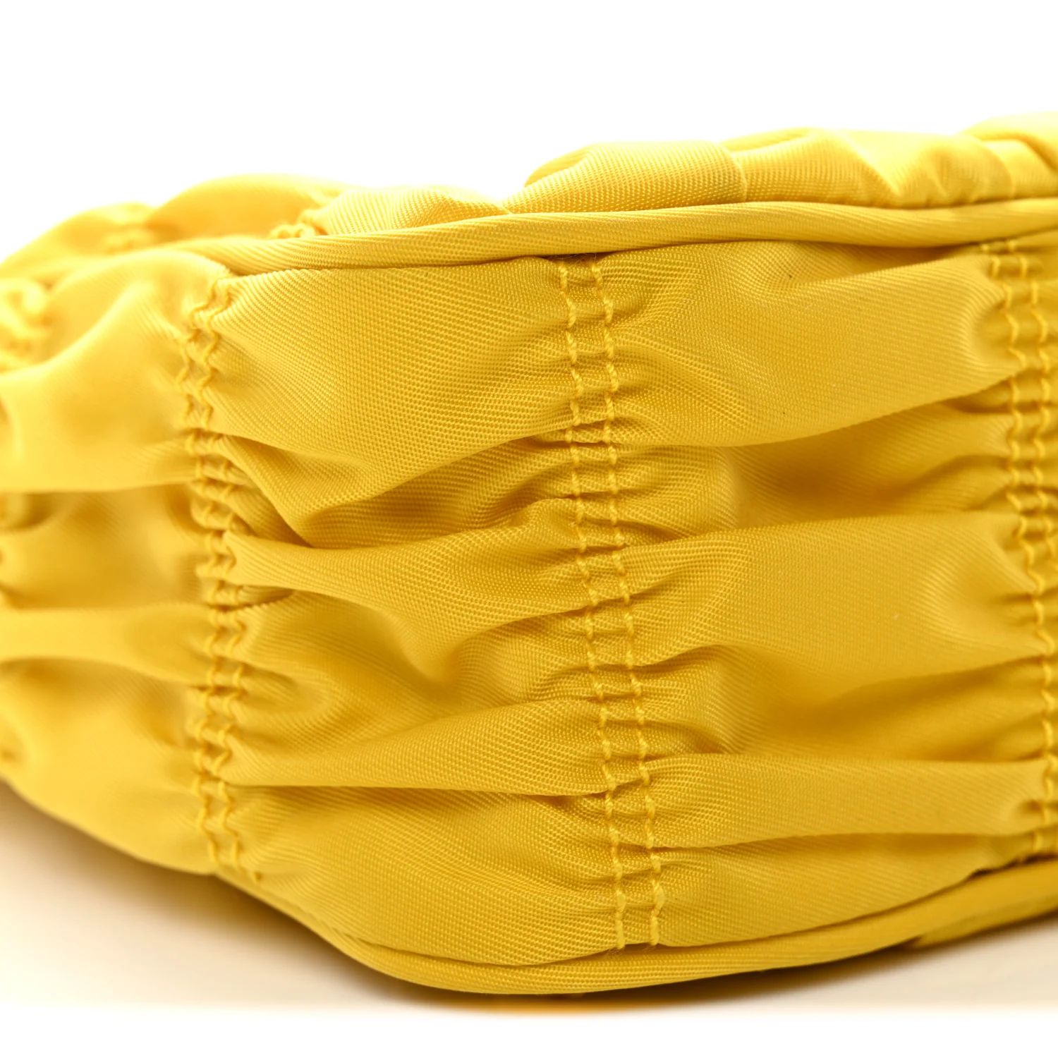 Tessuto Nylon Gaufre Shoulder Bag Giallo - Image 17
