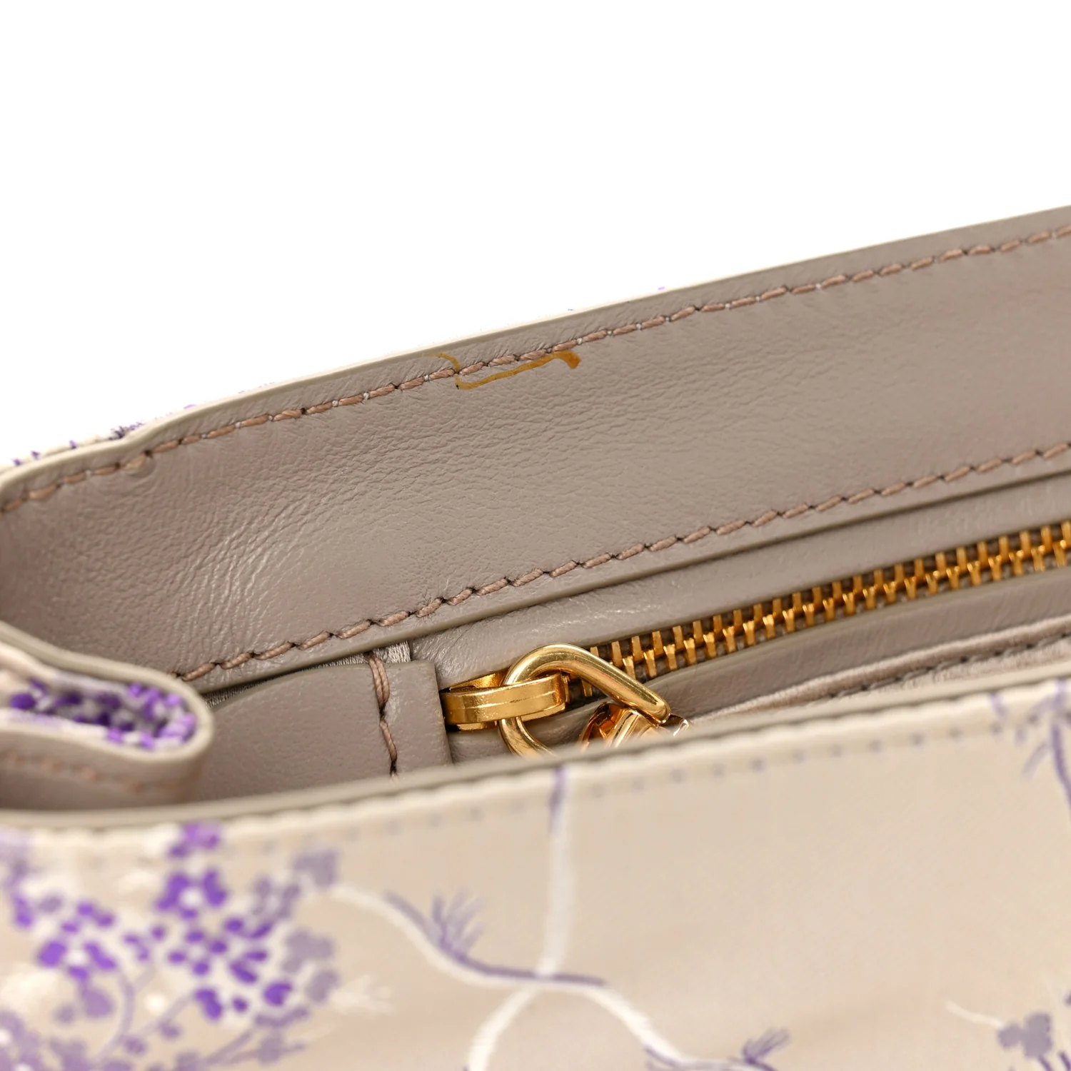 Tessuto Nylon Jacquard Floral Print Shoulder Bag Glicine - Image 15