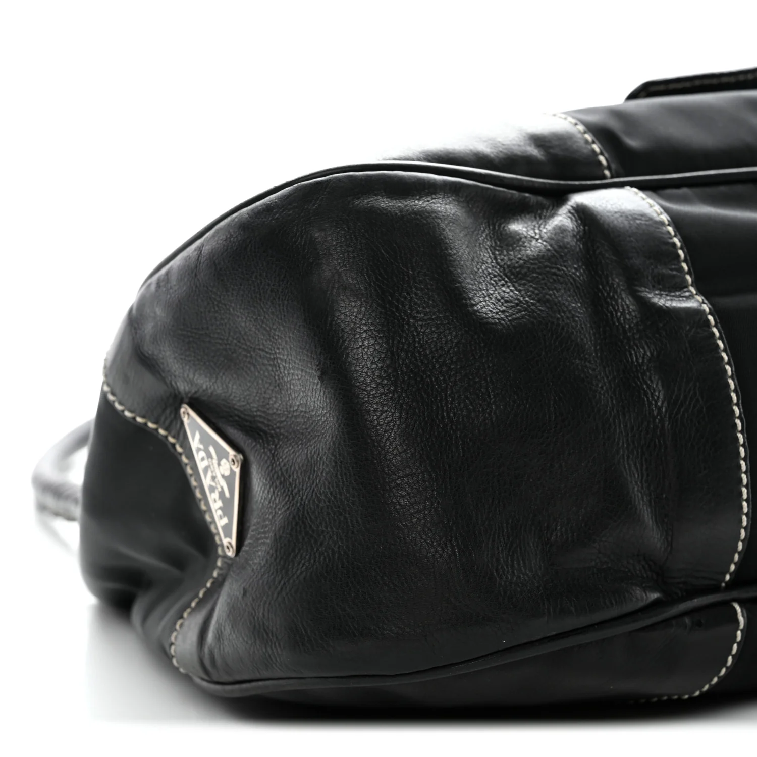 Tessuto Nylon Moon Shoulder Bag Black - Image 9