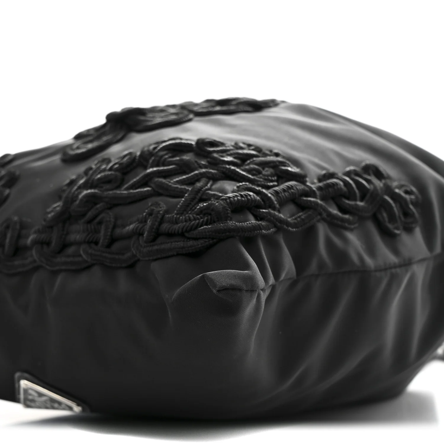 Tessuto Nylon Passama Embroidered Bag Black - Image 10