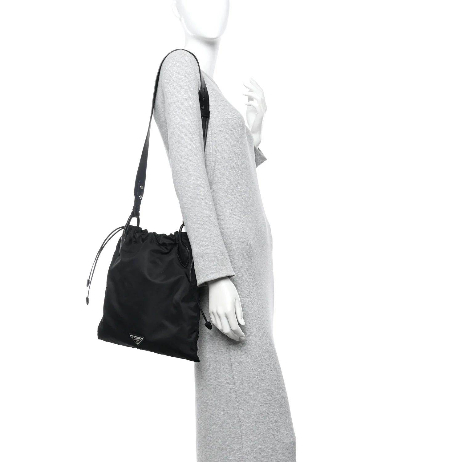 Tessuto Nylon Passama Embroidered Bag Black - Image 2