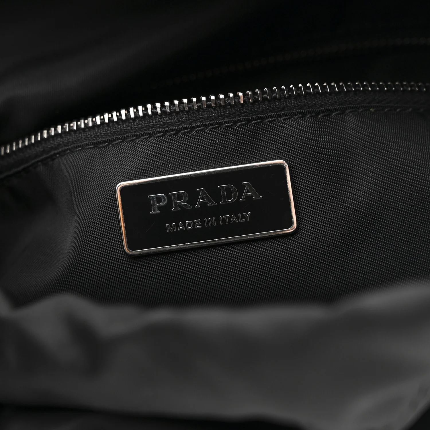 Tessuto Nylon Passama Embroidered Bag Black - Image 6