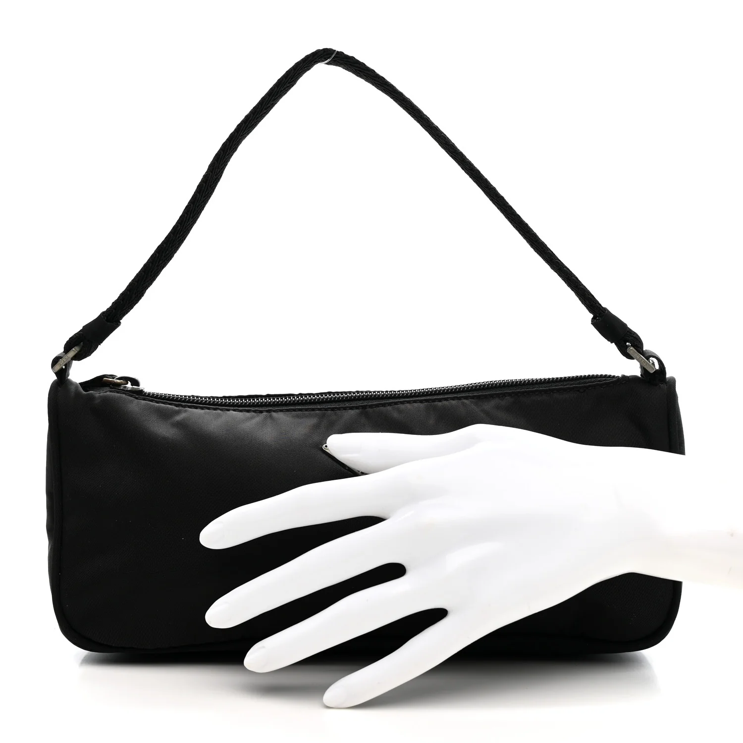 Tessuto Nylon Pochette Bag Black - Image 3