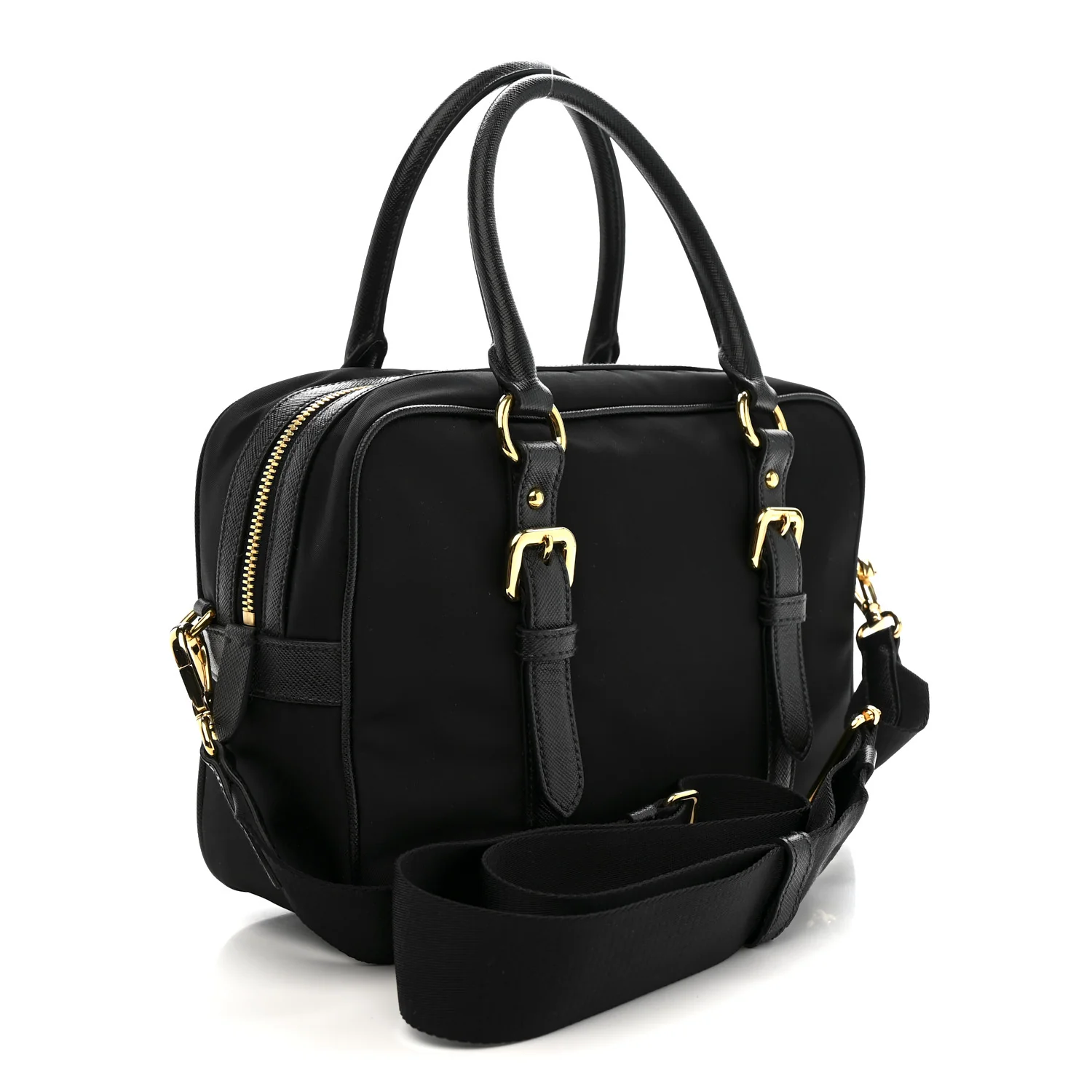 Tessuto Nylon Saffiano Bauletto Black - Image 3