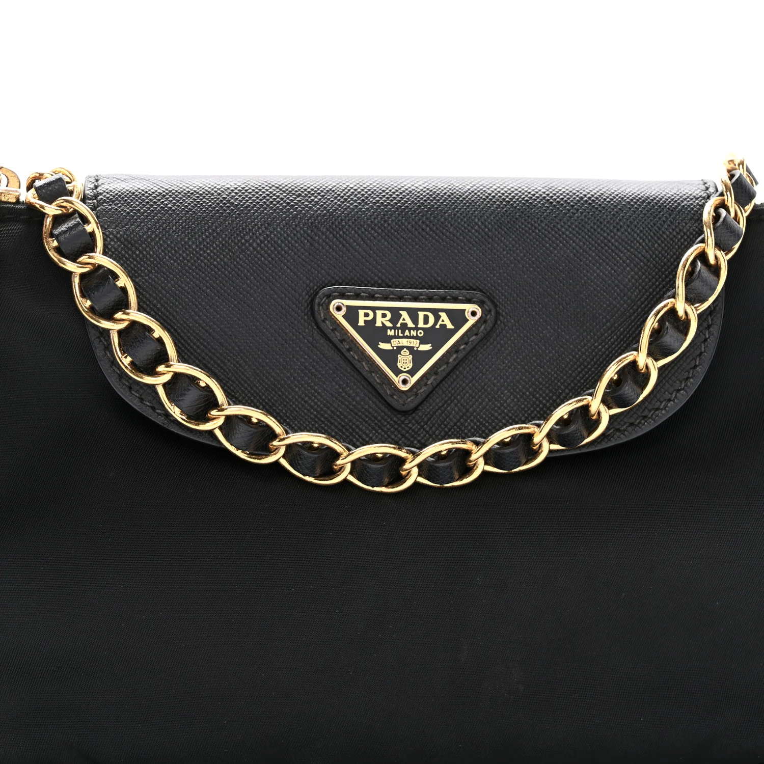 Tessuto Nylon Saffiano Crossbody Bag Black - Image 8