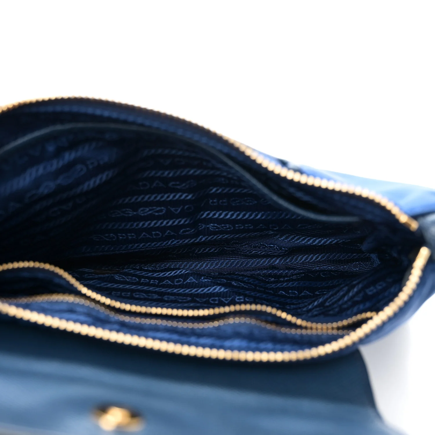 Tessuto Nylon Saffiano Crossbody Bag Bluette - Image 4