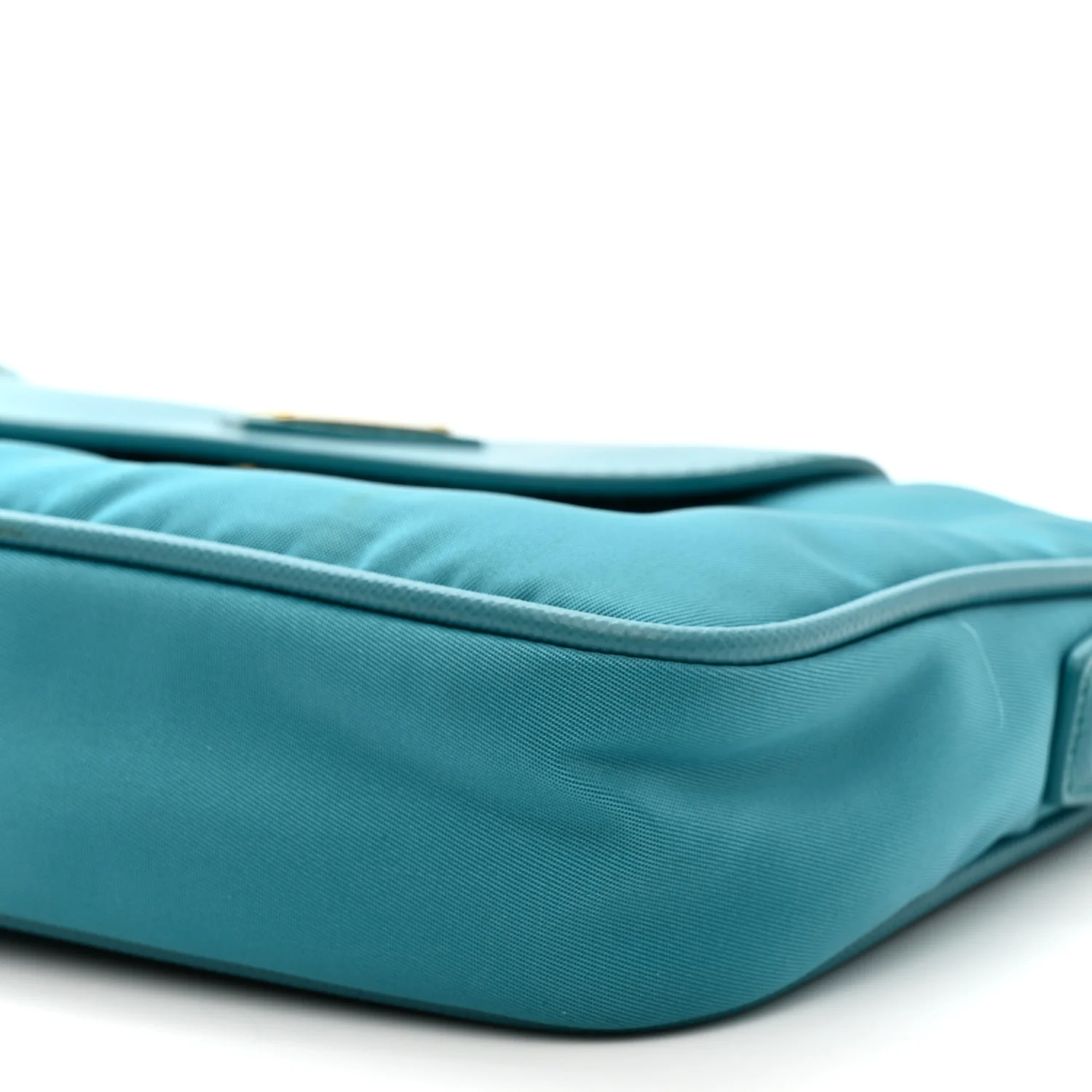 Tessuto Nylon Saffiano Crossbody Bag Turchese - Image 10