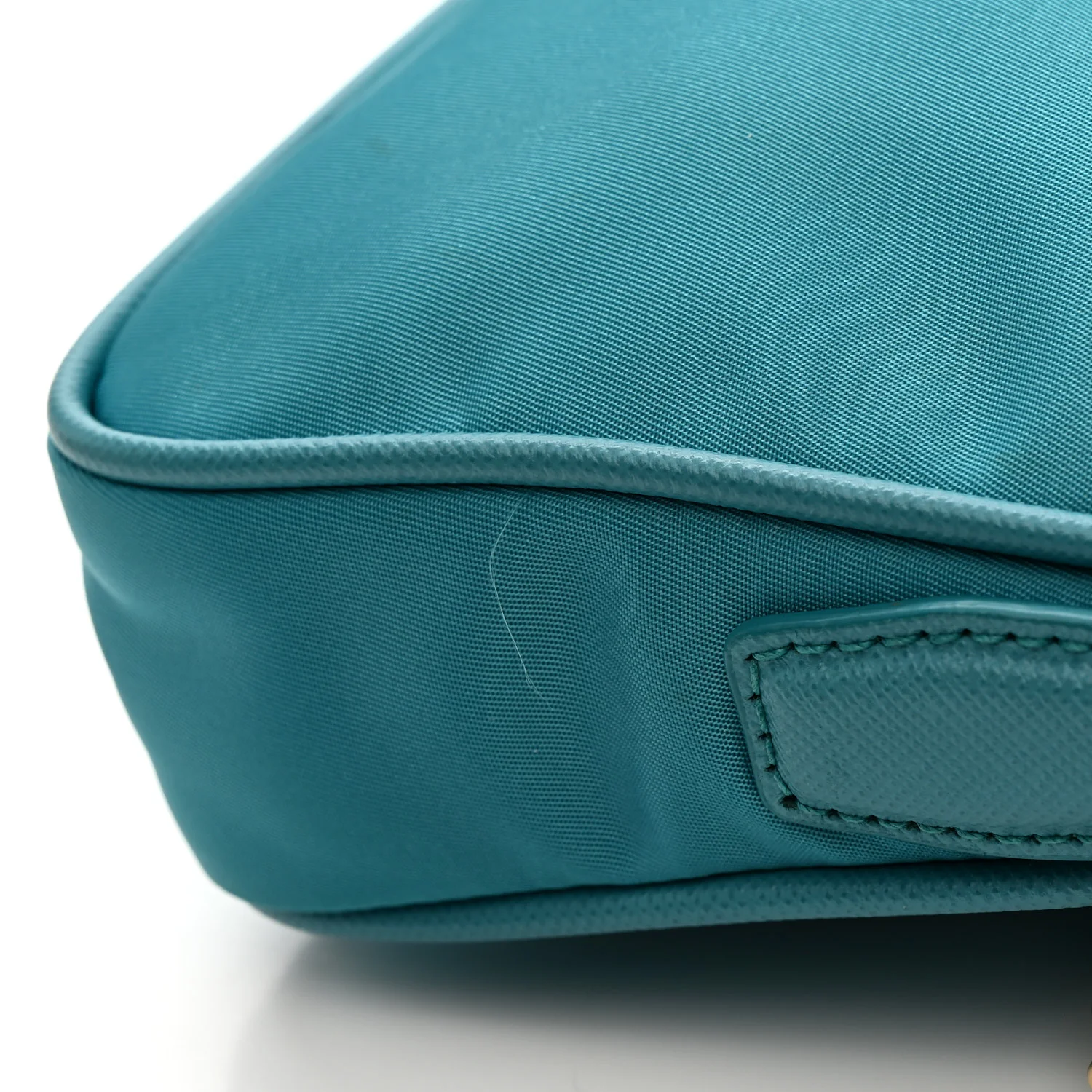 Tessuto Nylon Saffiano Crossbody Bag Turchese - Image 12