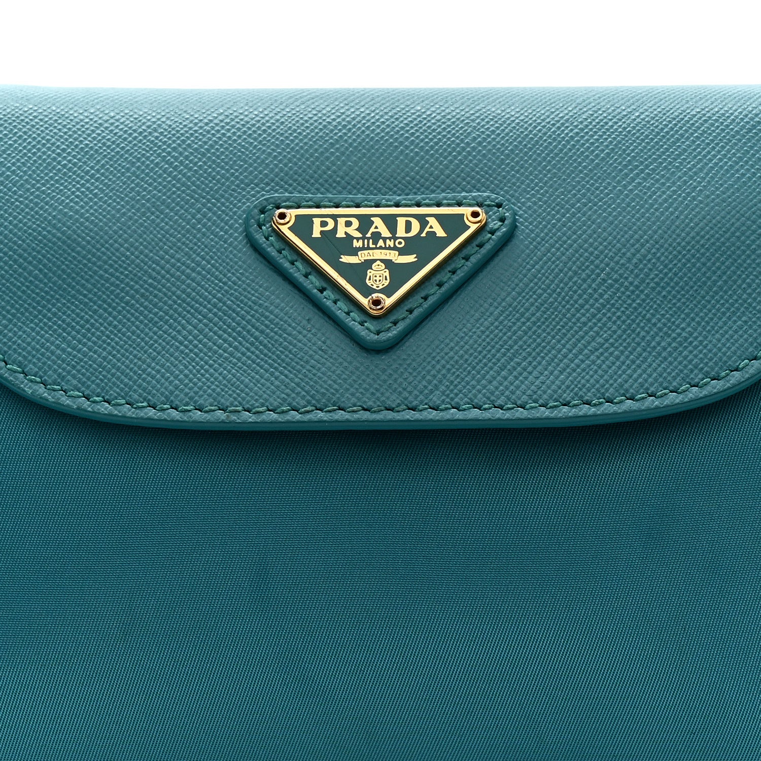 Tessuto Nylon Saffiano Crossbody Bag Turchese - Image 8