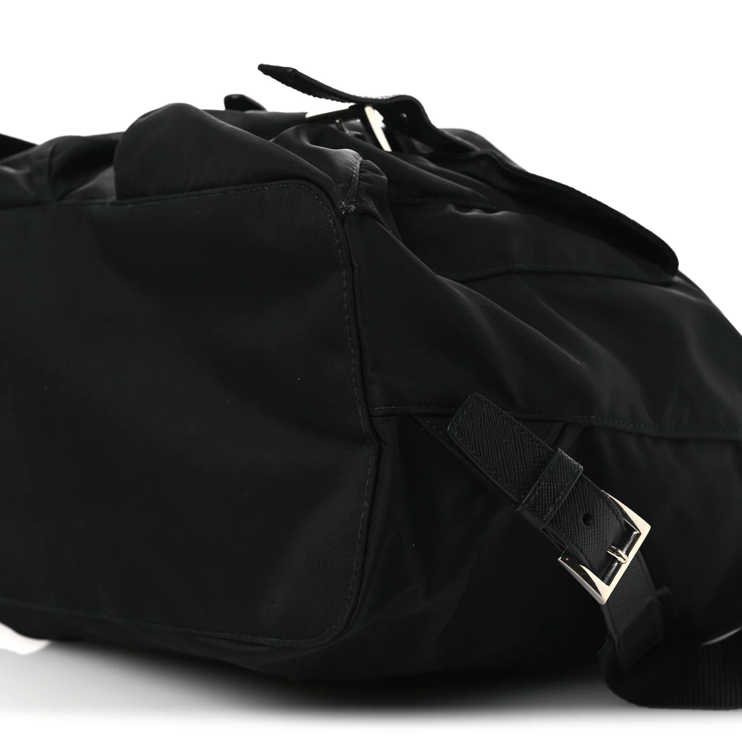 Tessuto Nylon Saffiano Medium Backpack Black - Image 12