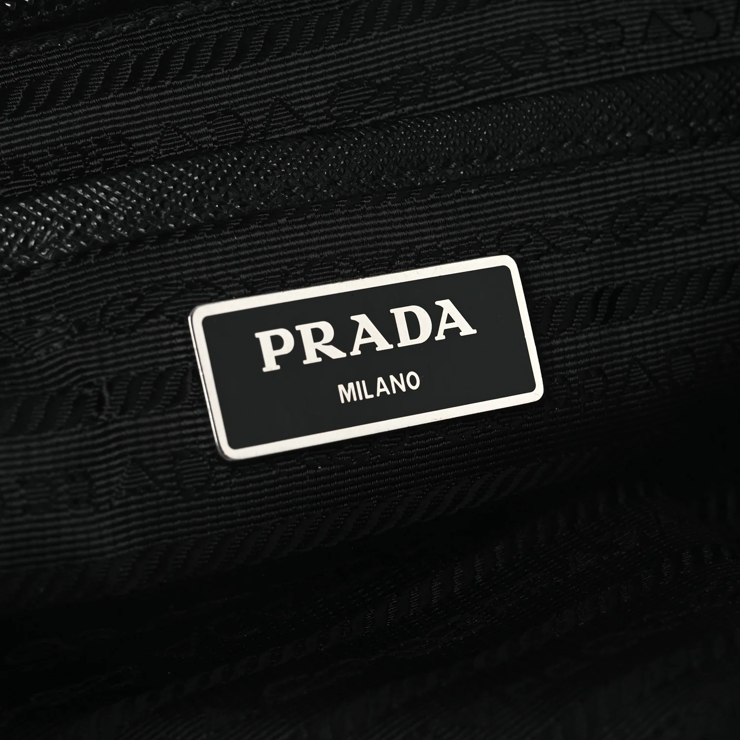 Tessuto Nylon Saffiano Medium Backpack Black - Image 7