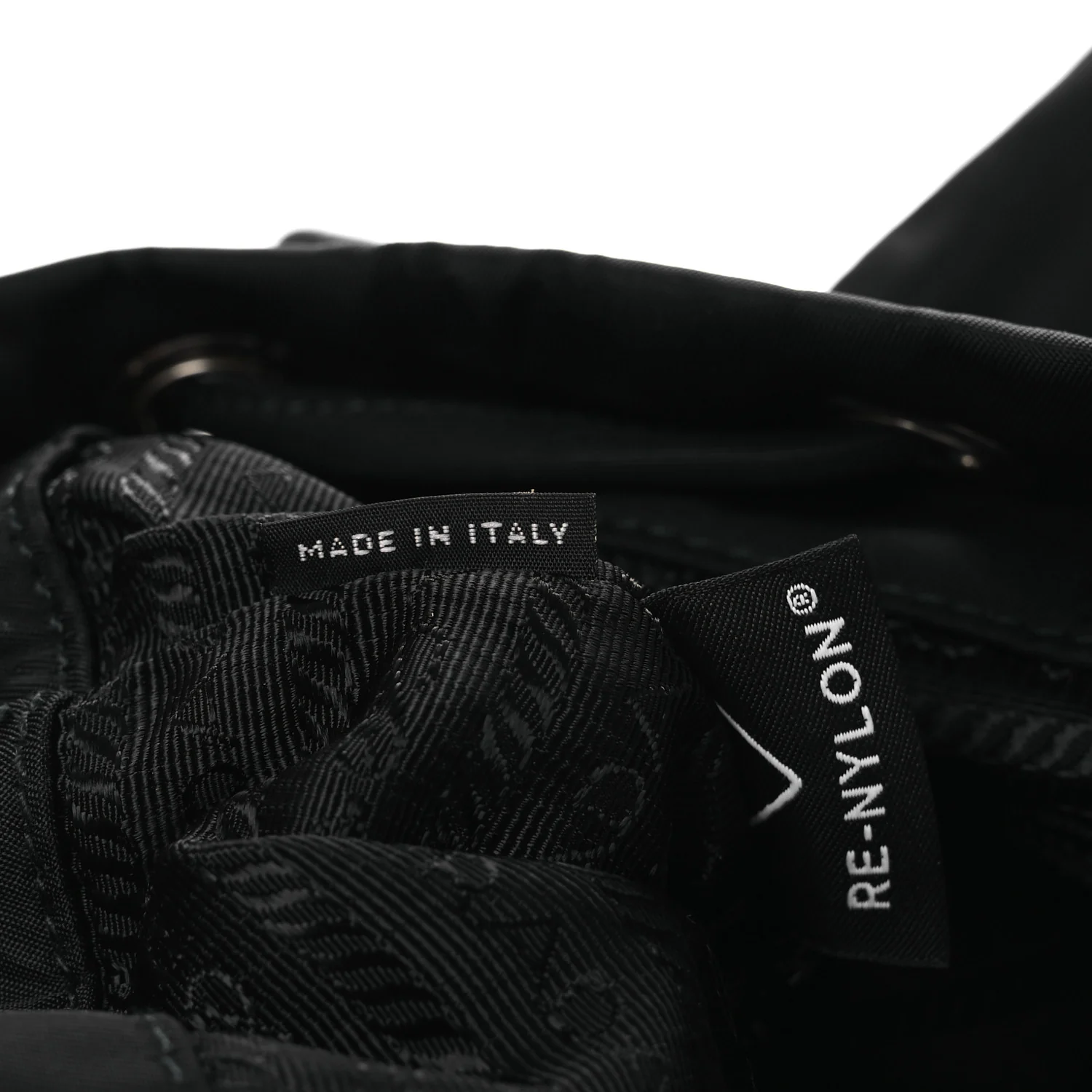Tessuto Nylon Saffiano Medium Backpack Black - Image 8