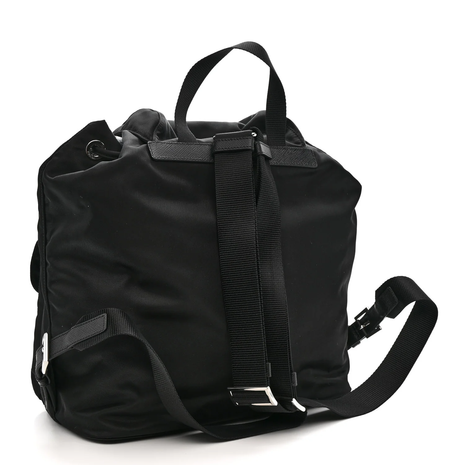 Tessuto Nylon Saffiano Medium Backpack Black - Image 4
