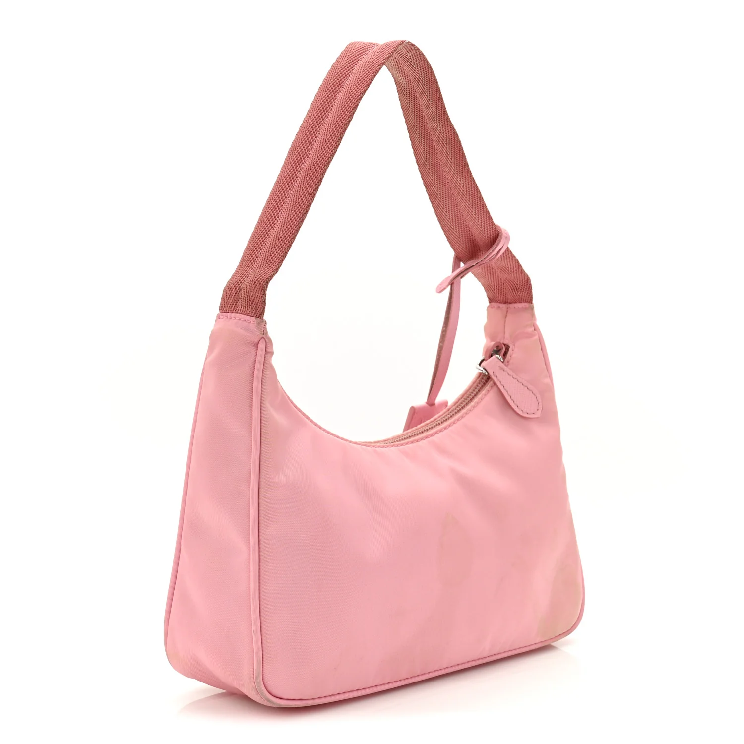 Tessuto Nylon Saffiano Mini Re-Edition 2000 Bag Rosa - Image 3