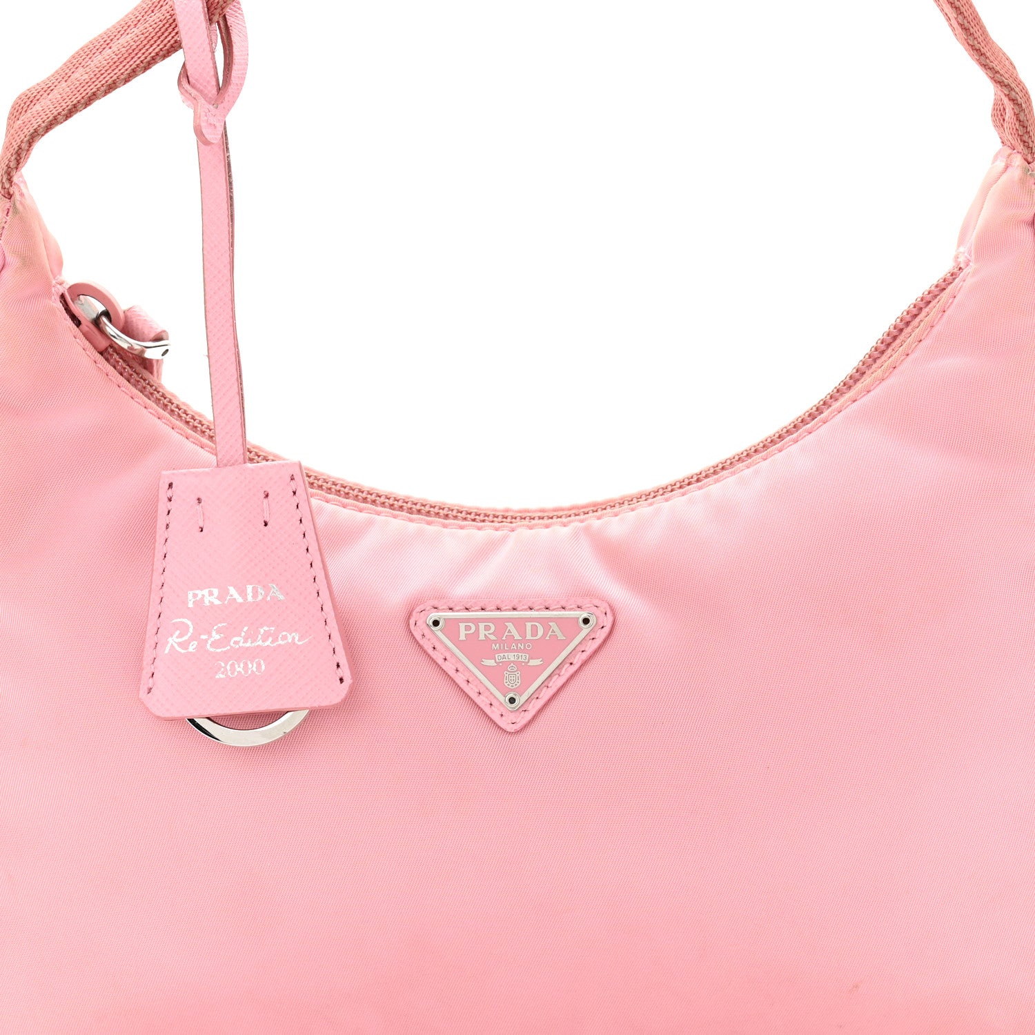 Tessuto Nylon Saffiano Mini Re-Edition 2000 Bag Rosa - Image 9