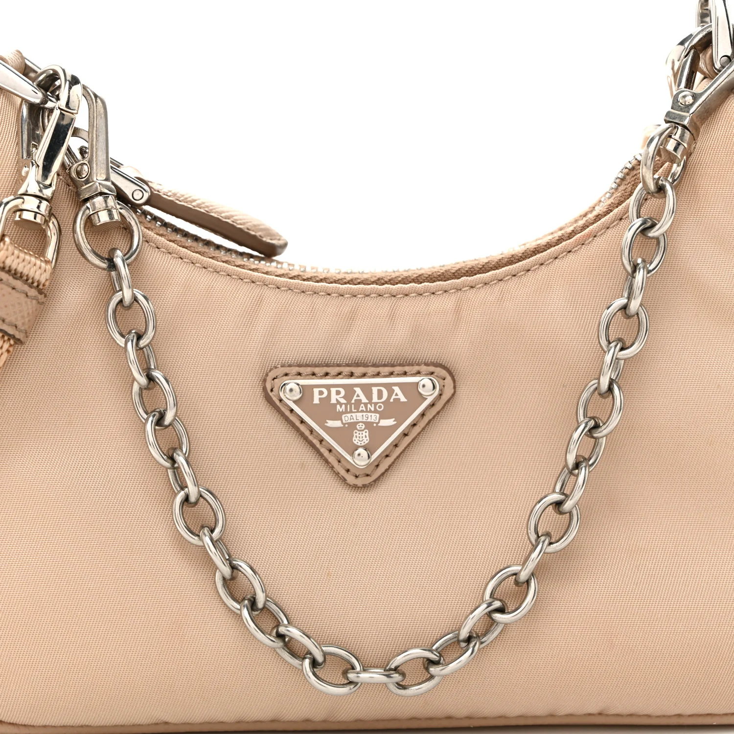 Tessuto Nylon Saffiano Mini Re-Edition 2000 Shoulder Bag Cammeo - Image 8