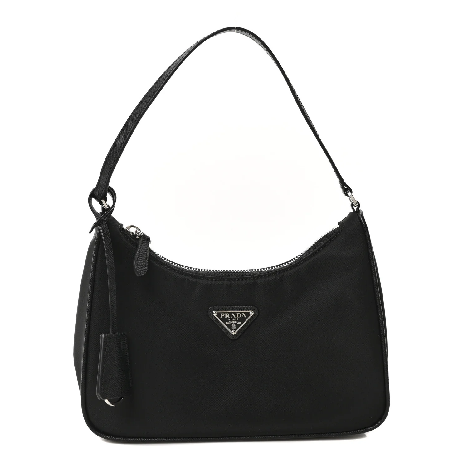 Tessuto Nylon Saffiano Mini Re-Edition 2005 Bag Black