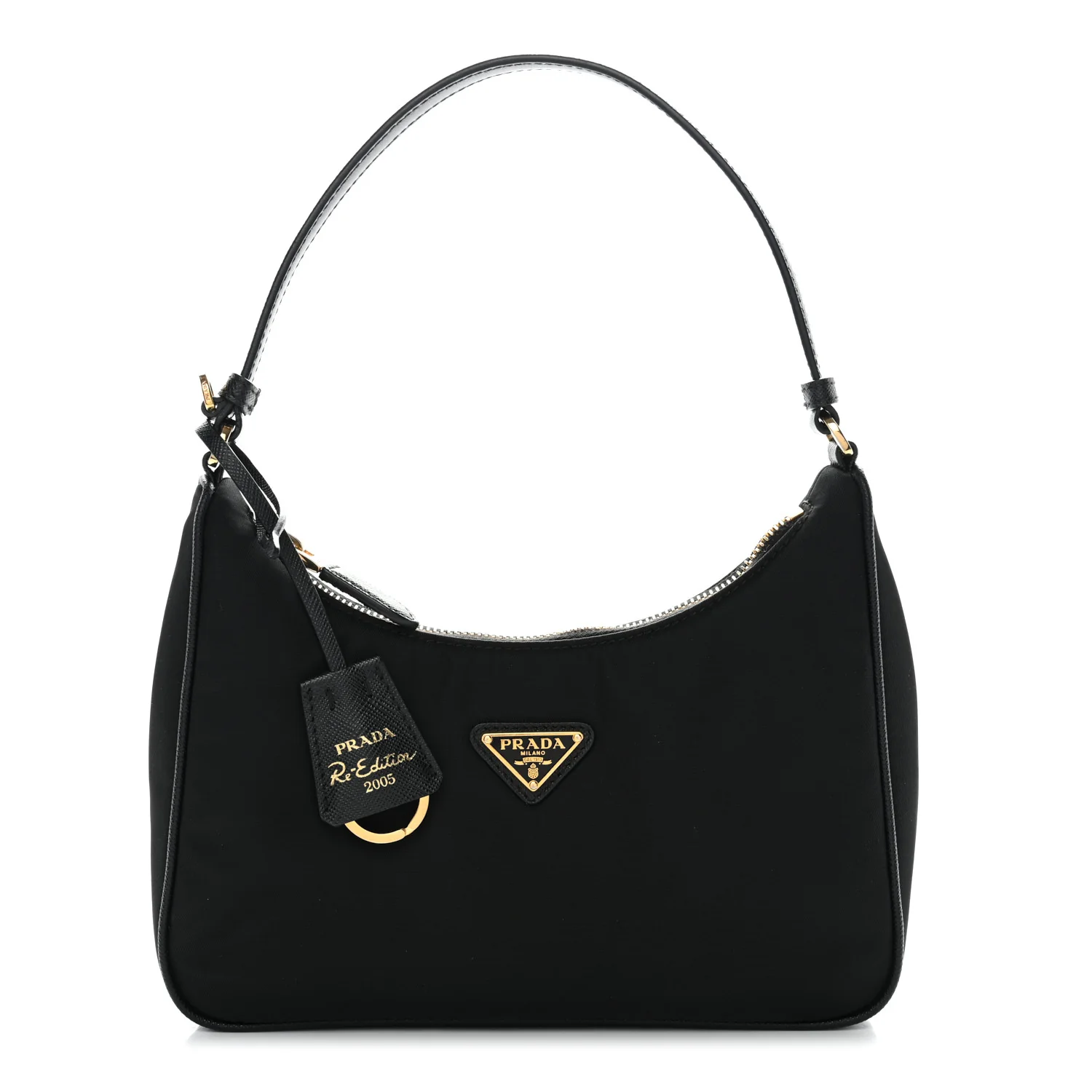 Tessuto Nylon Saffiano Mini Re-Edition 2005 Bag Black - Image 2