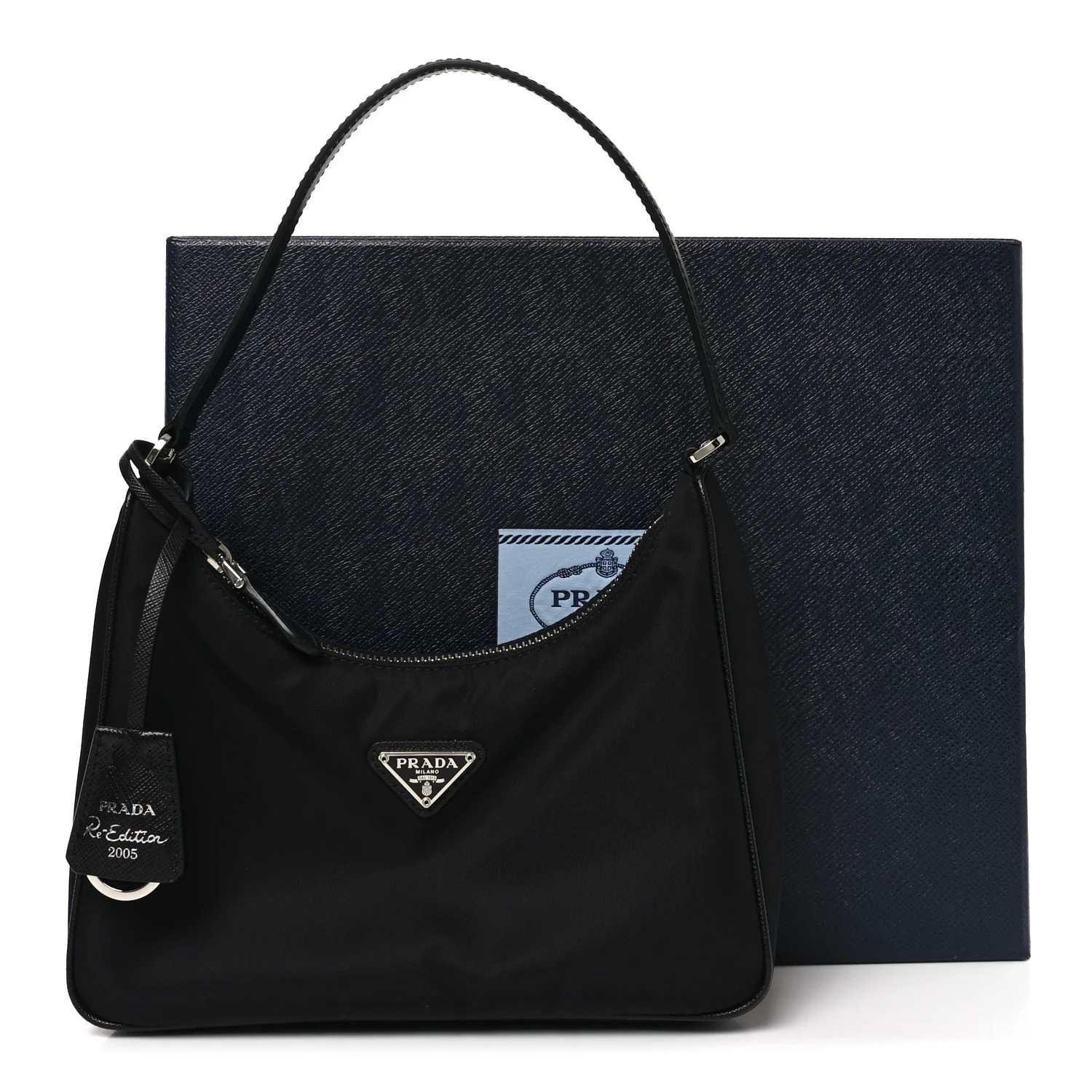 Tessuto Nylon Saffiano Mini Re-Edition 2005 Bag Black - Image 10
