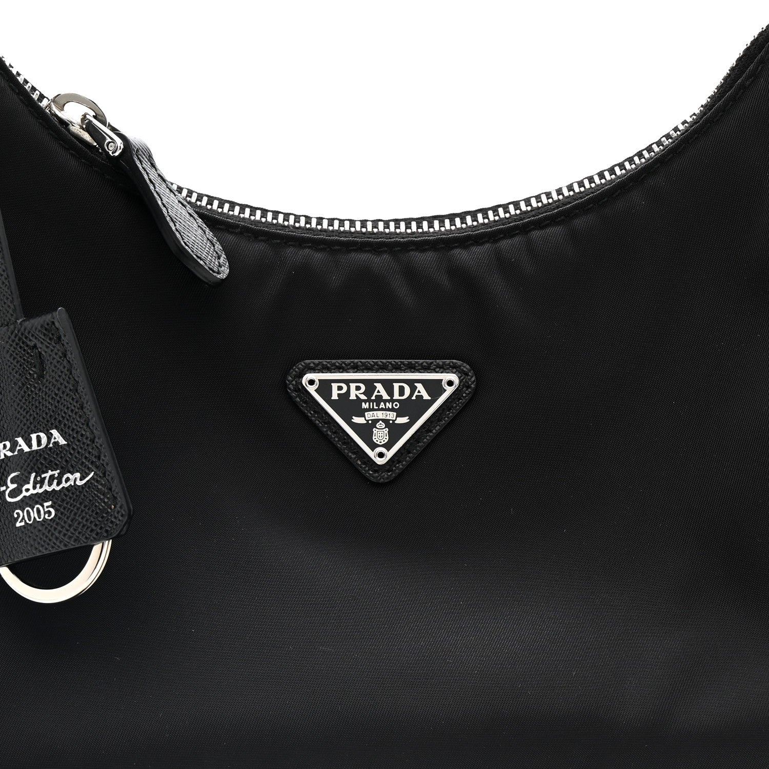 Tessuto Nylon Saffiano Mini Re-Edition 2005 Bag Black - Image 9