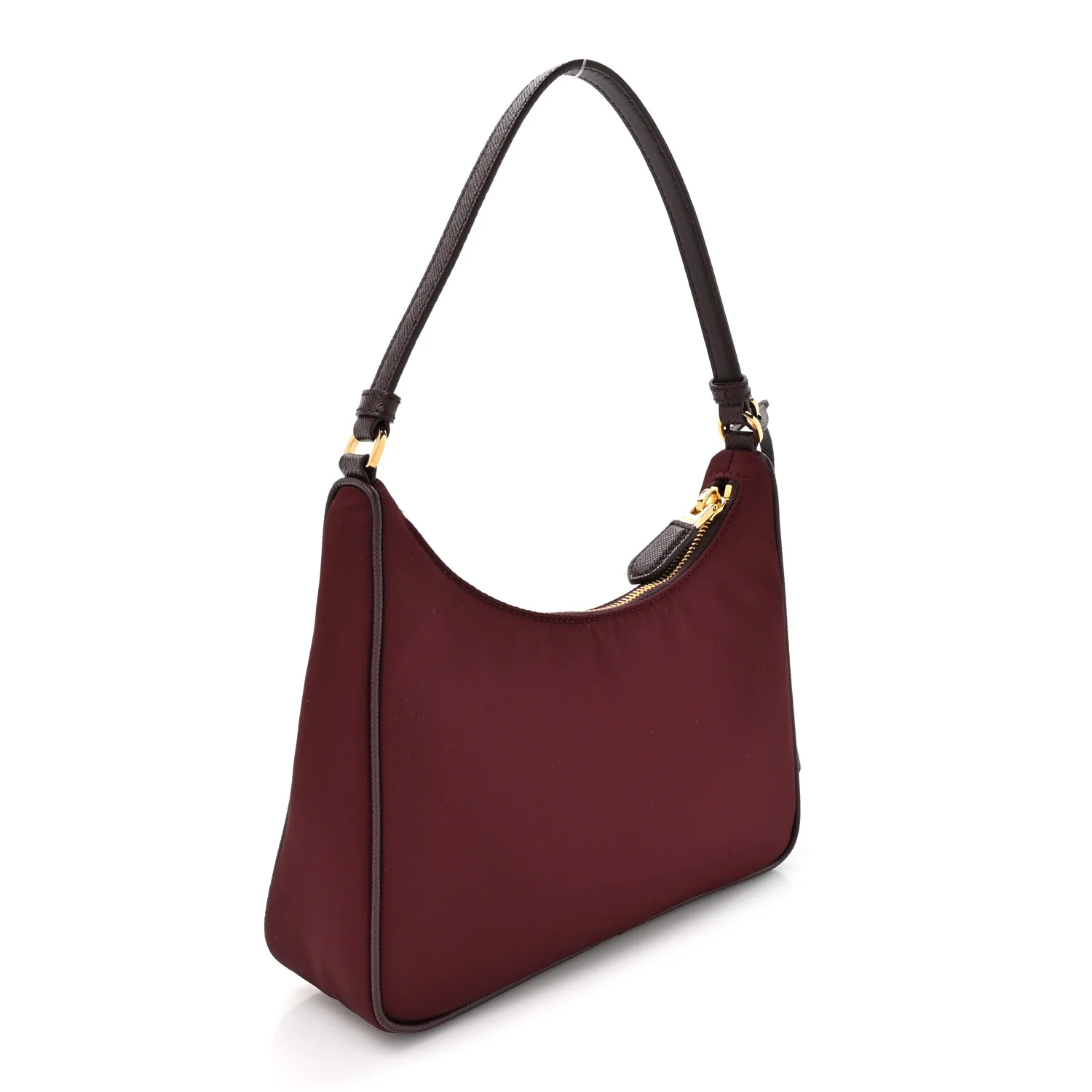 Tessuto Nylon Saffiano Mini Re-Edition 2005 Bag Bordeaux - Image 3