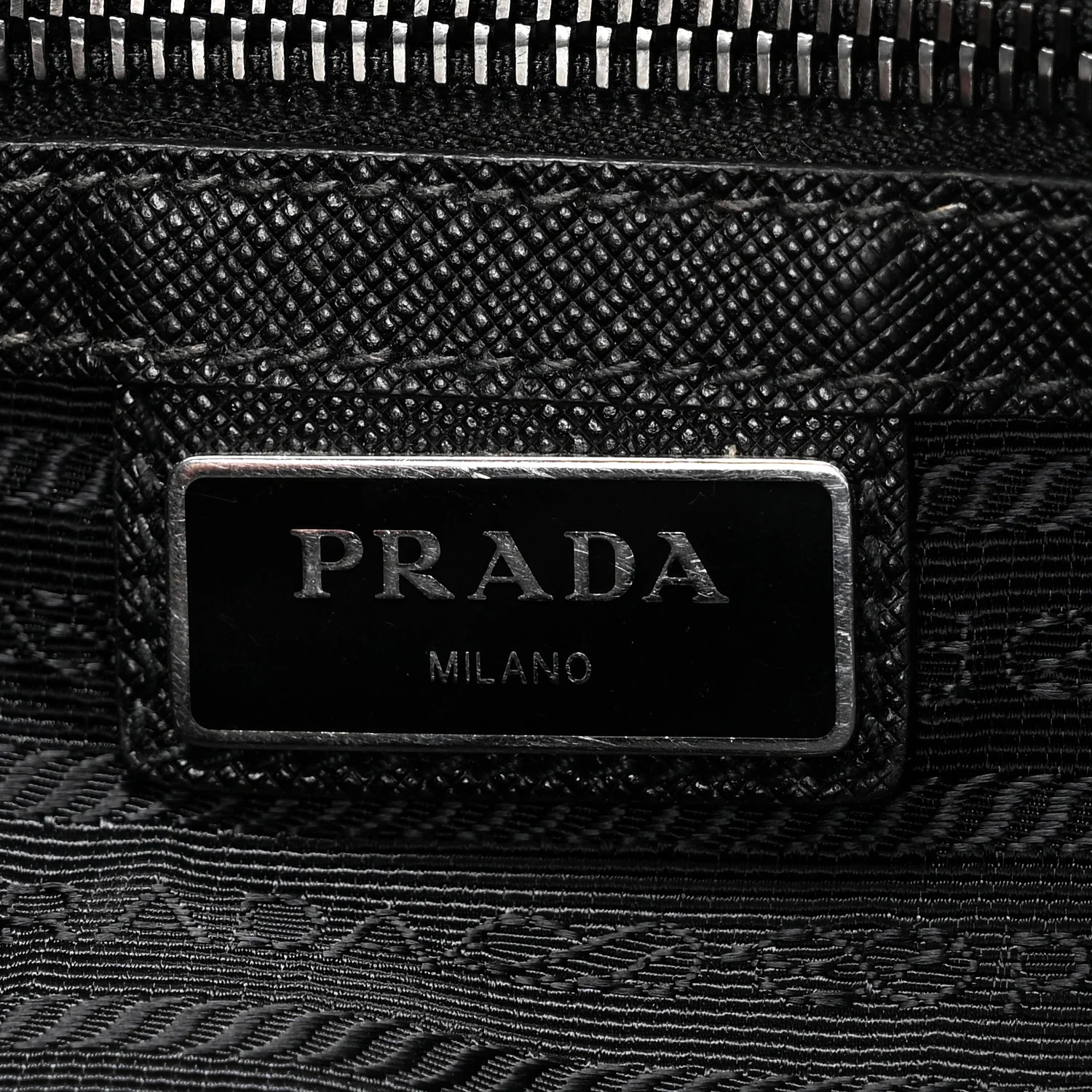 Tessuto Nylon Saffiano Pocket Single Snap Buckle Messenger Flap Bag Black Bleuette Marmo - Image 6
