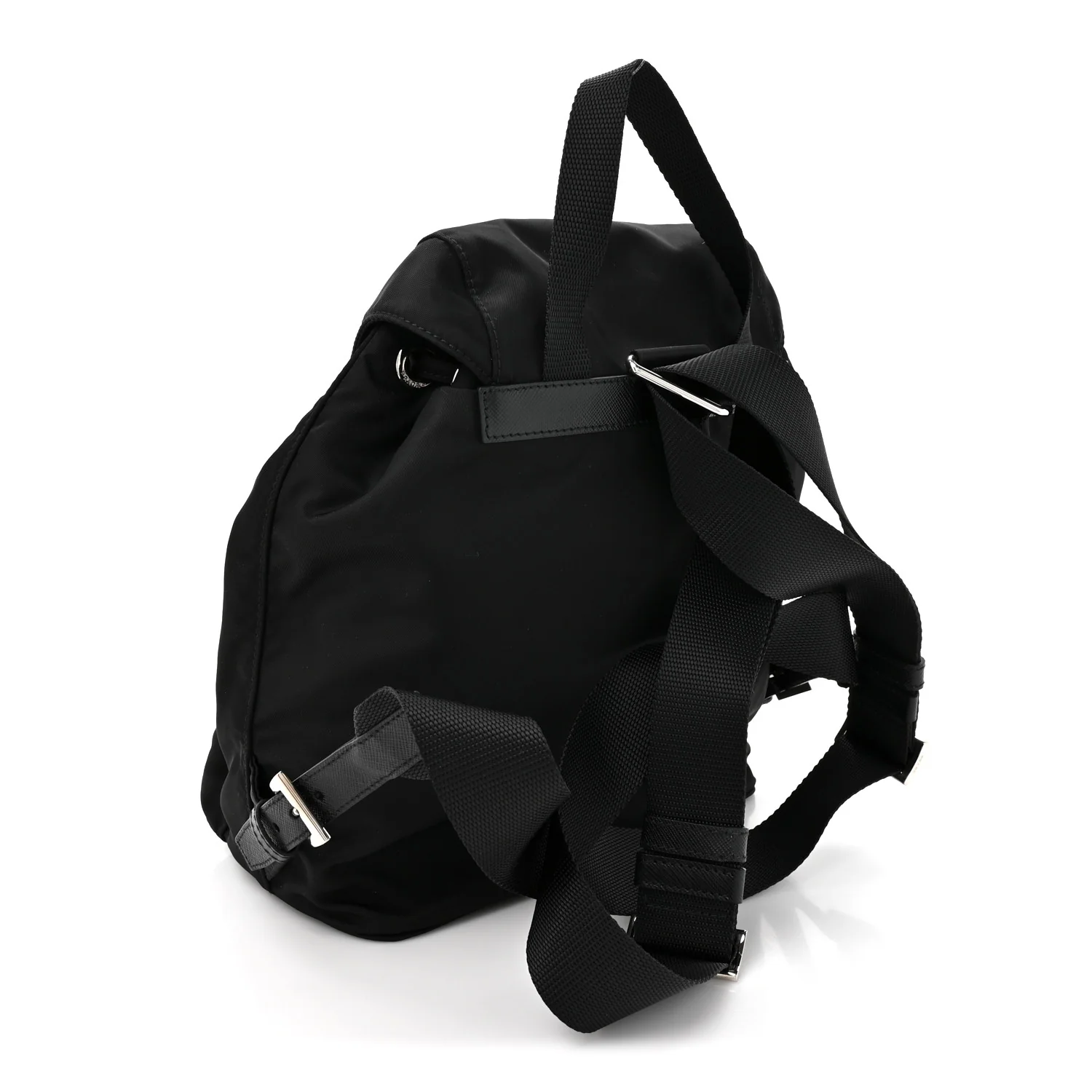 Tessuto Nylon Saffiano Small Backpack Black - Image 3