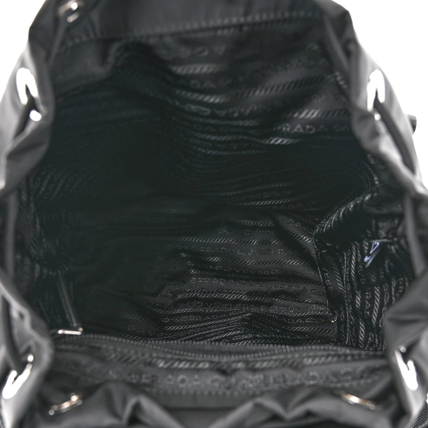 Tessuto Nylon Saffiano Small Backpack Black - Image 5