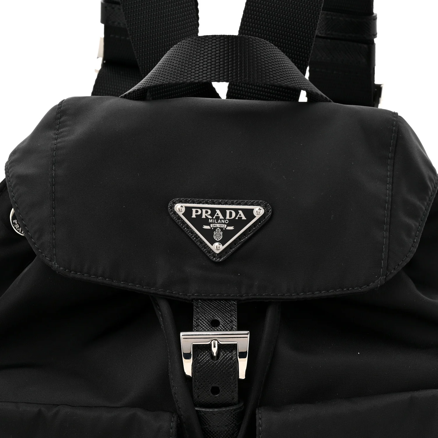 Tessuto Nylon Saffiano Small Backpack Black - Image 7
