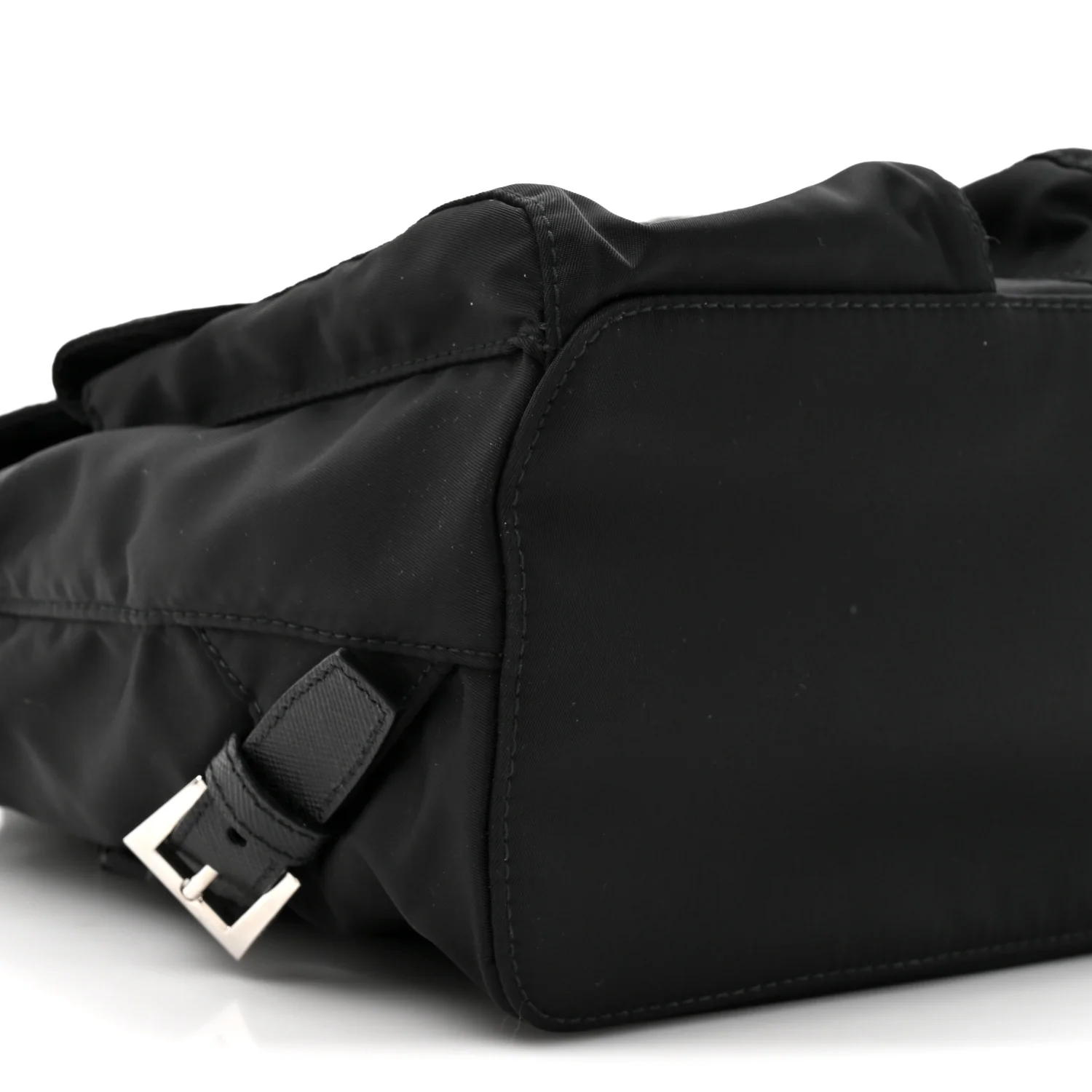 Tessuto Nylon Saffiano Small Backpack Black - Image 9