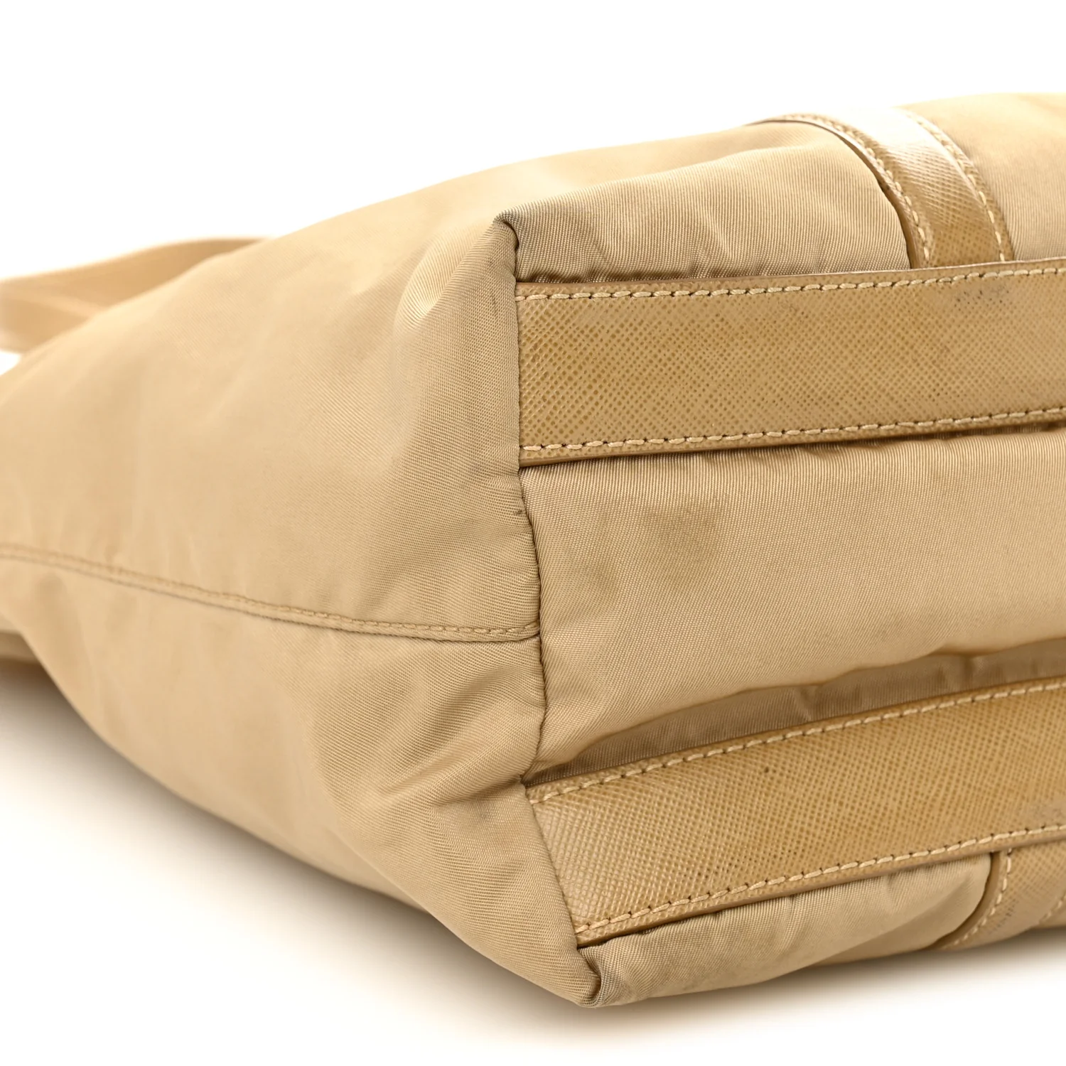 Tessuto Nylon Saffiano Tote Beige - Image 10