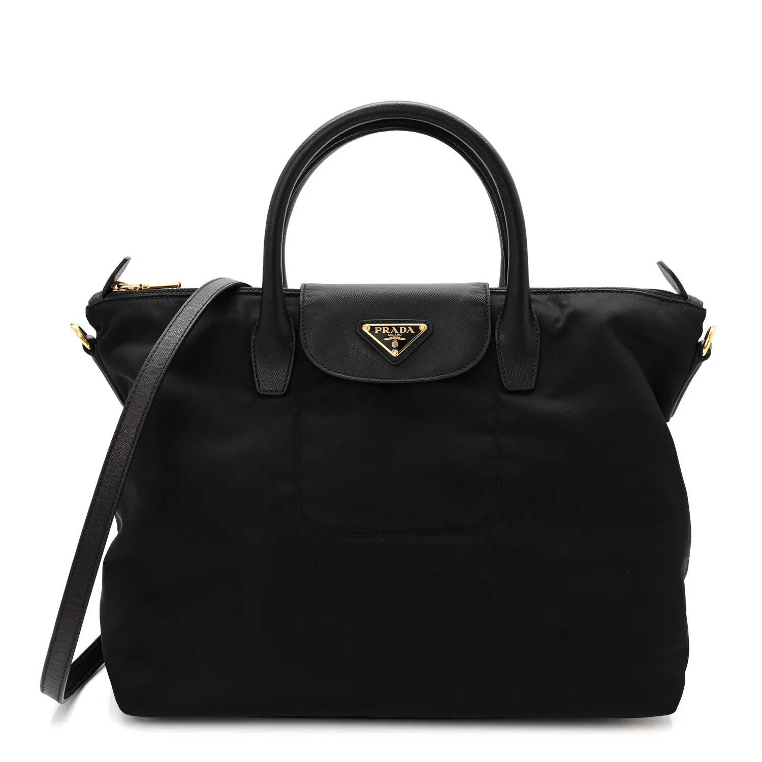 Tessuto Nylon Saffiano Tote Black - Image 2