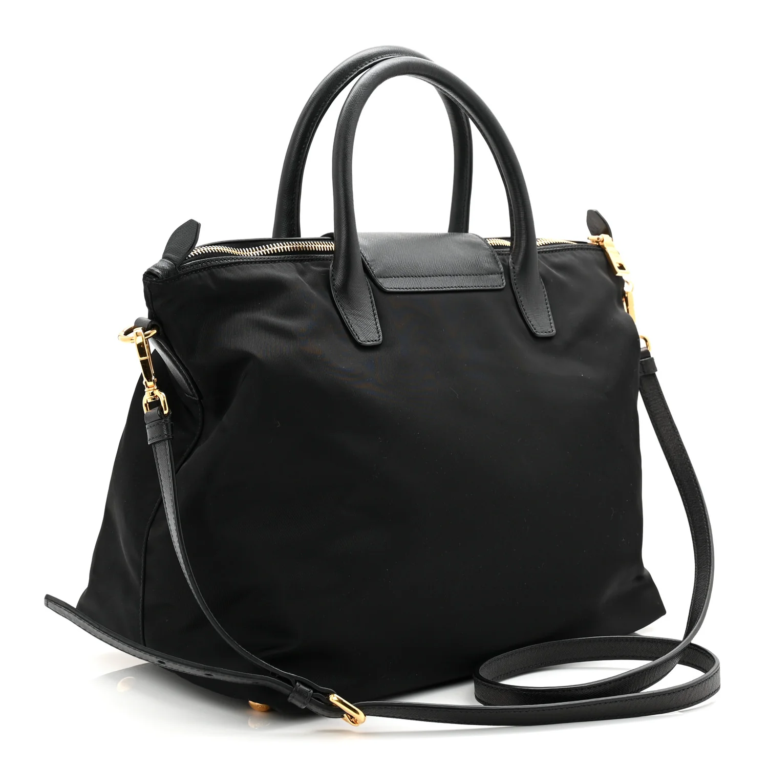 Tessuto Nylon Saffiano Tote Black - Image 5