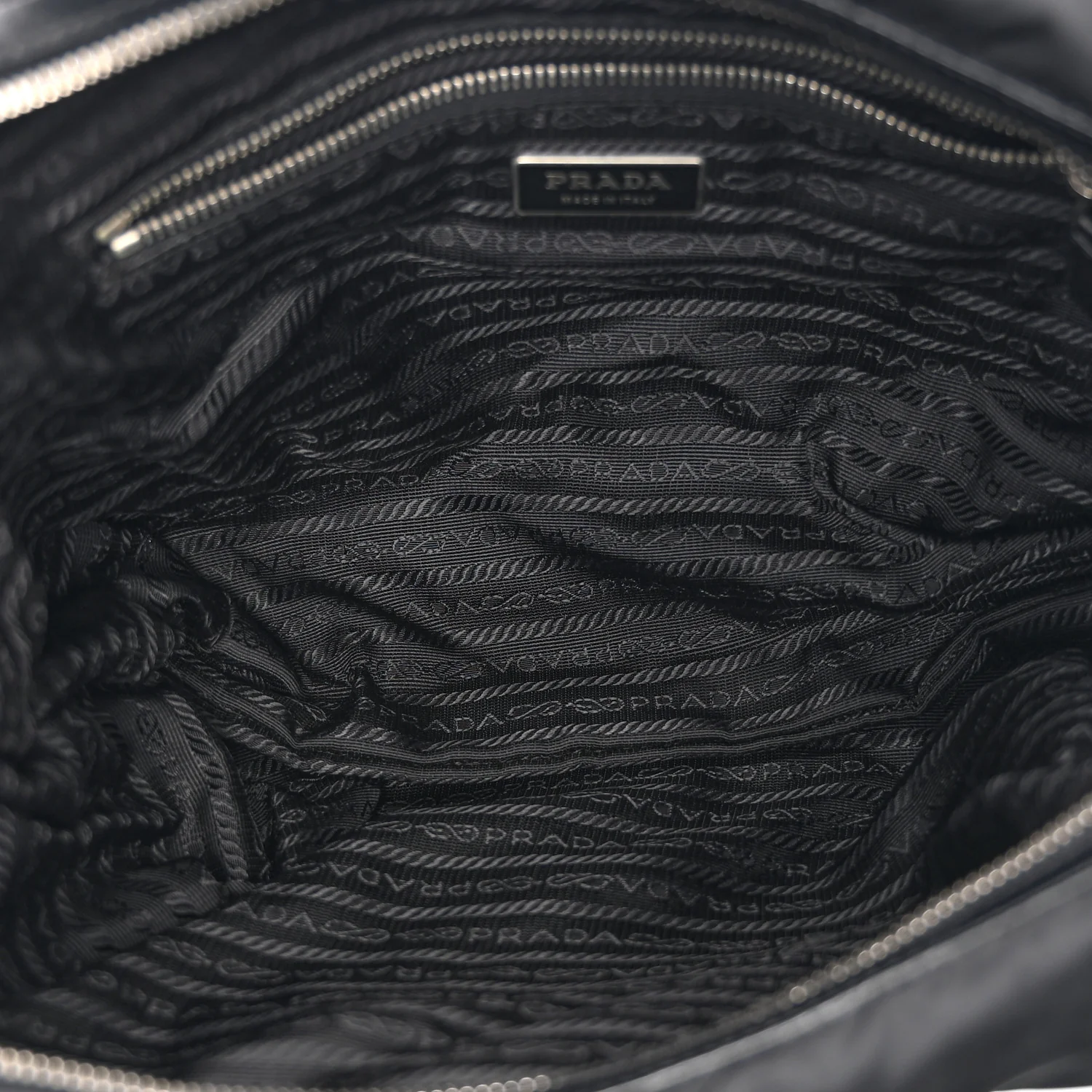 Tessuto Nylon Saffiano Tote Black - Image 5
