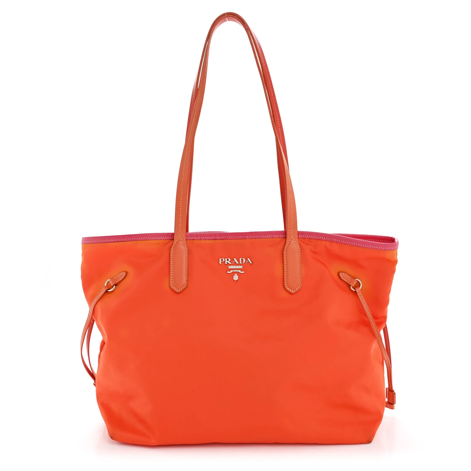 Tessuto Nylon Saffiano Tote Papaya Ibisco