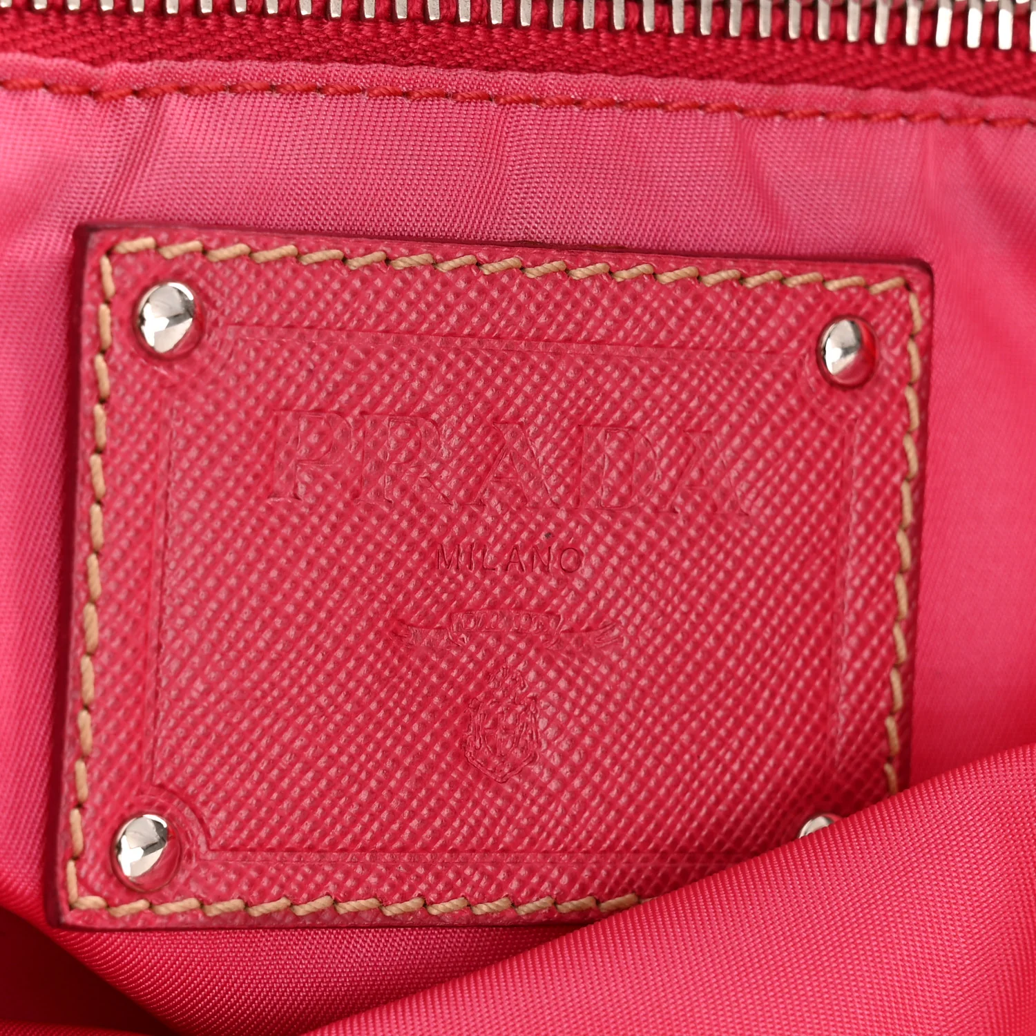 Tessuto Nylon Saffiano Tote Papaya Ibisco - Image 6