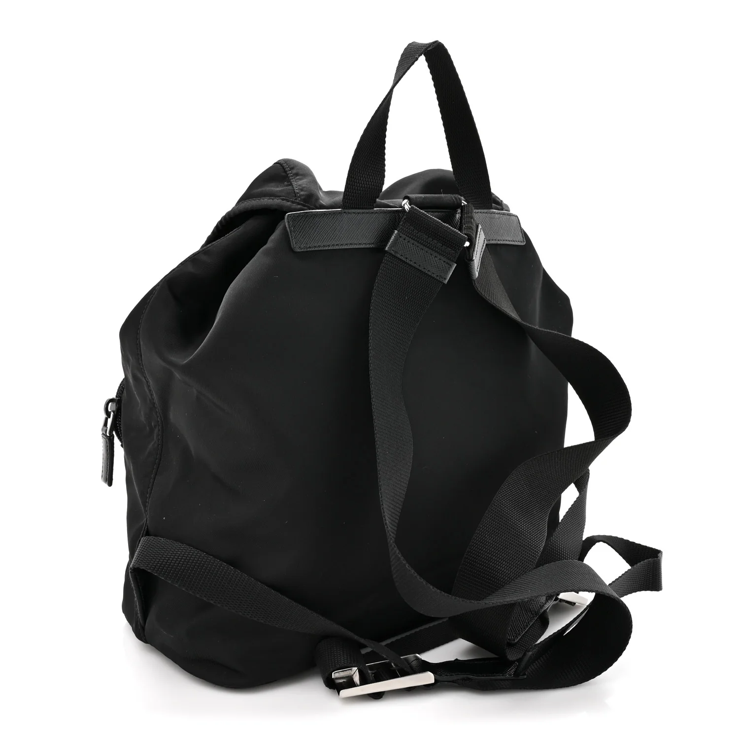 Tessuto Nylon Saffiano Vela Medium Backpack Black - Image 3