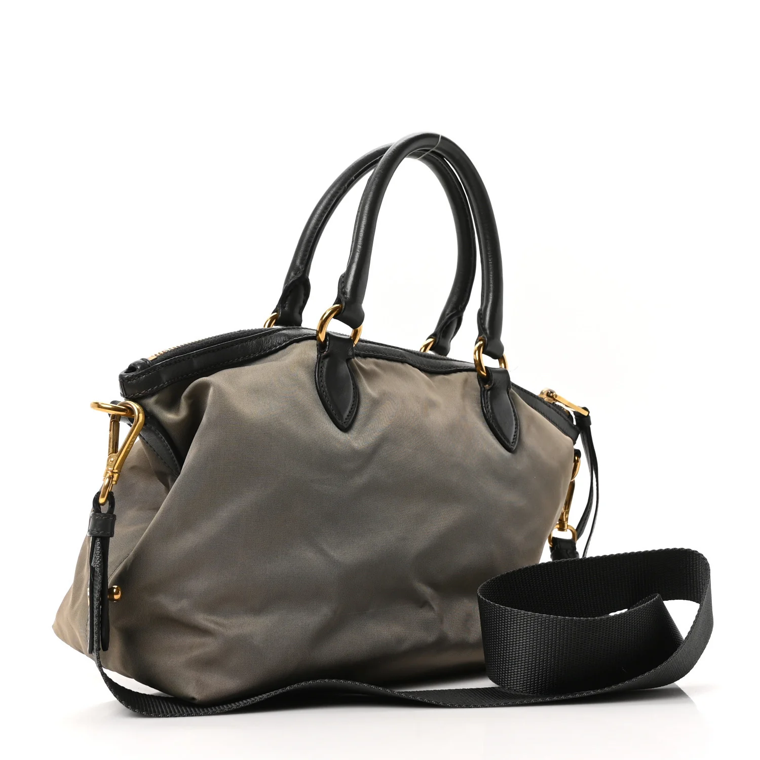 Tessuto Nylon Soft Calf Shopping Tote Ardesia - Image 3