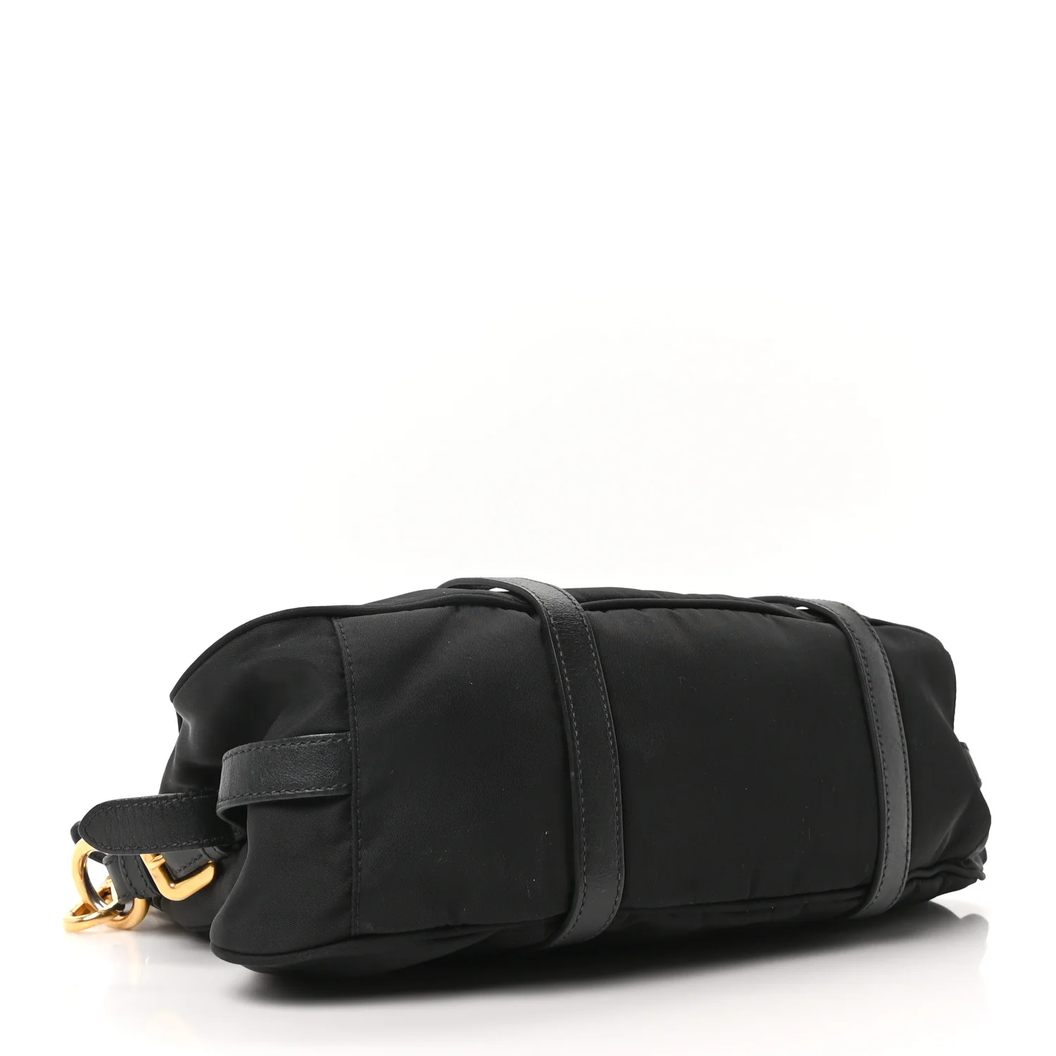 Tessuto Nylon Soft Calfskin Shopping Satchel Black - Image 4