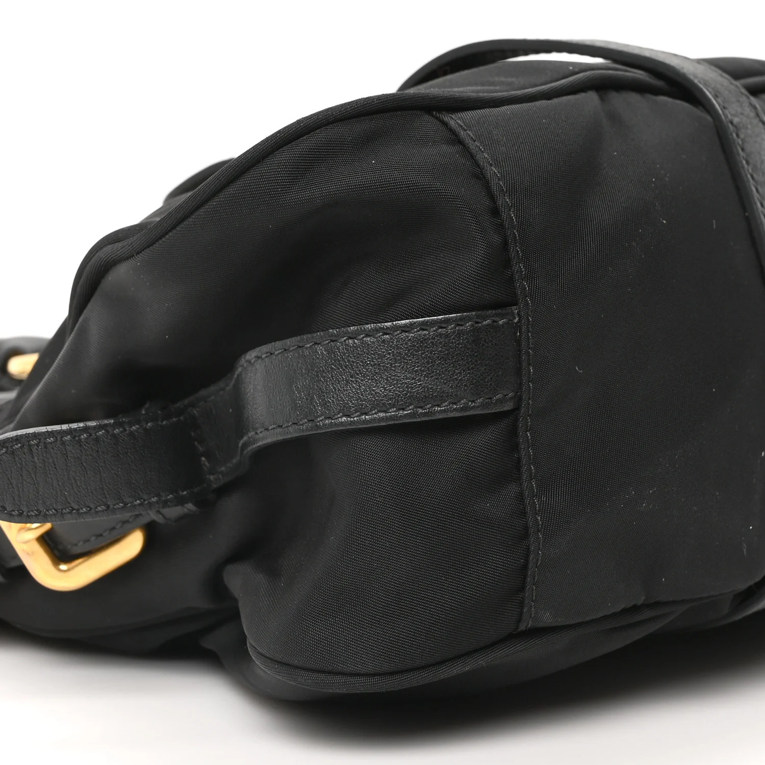 Tessuto Nylon Soft Calfskin Shopping Satchel Black - Image 9