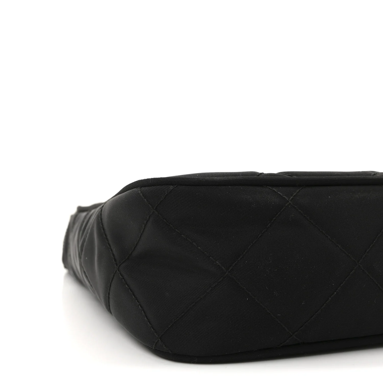 Tessuto Nylon Stitched Shoulder Bag Black - Image 8