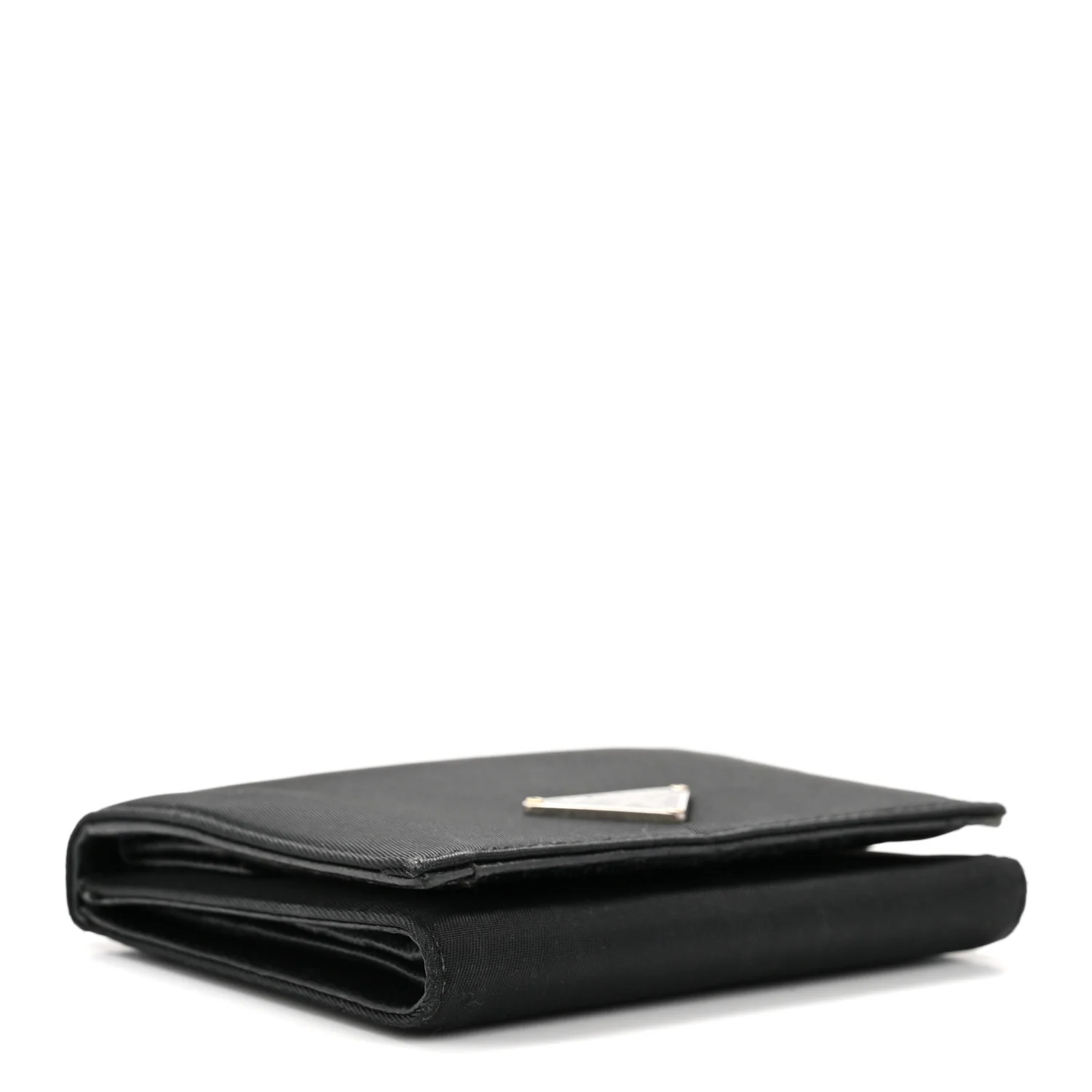 Tessuto Nylon Tri-Fold Compact Wallet  Black - Image 8
