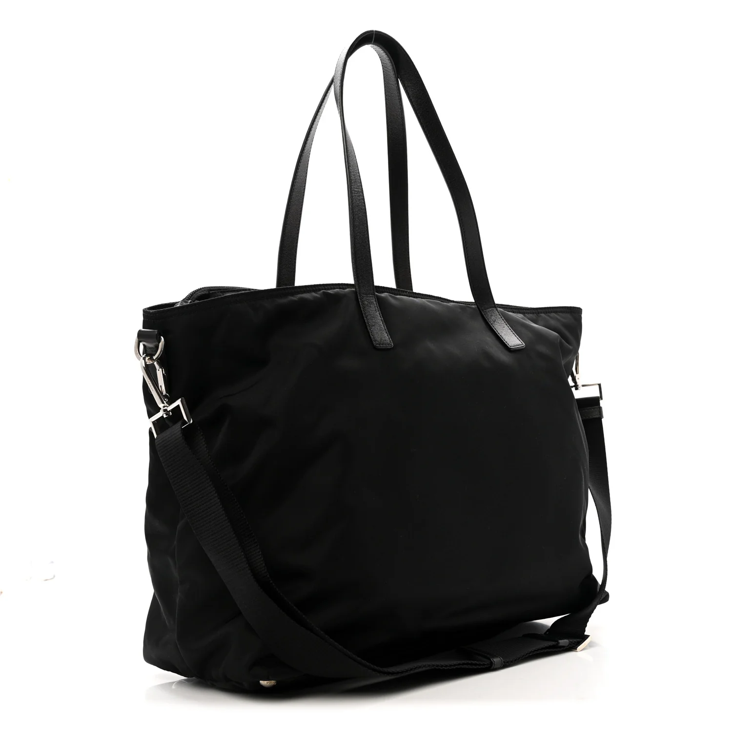 Tessuto Nylon Vela Saffiano Tote Black - Image 3
