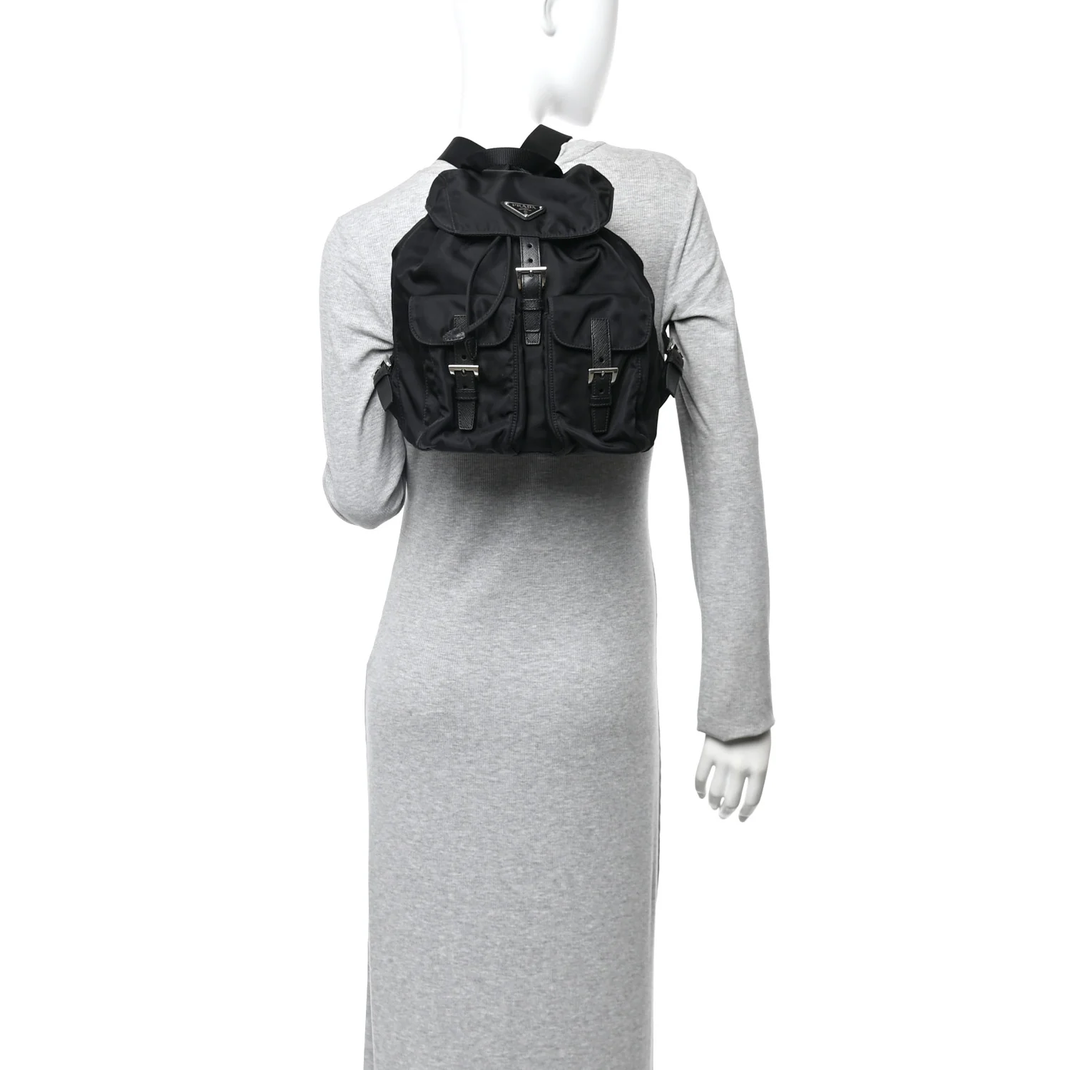 Tessuto Nylon Vela Small Backpack Black - Image 2