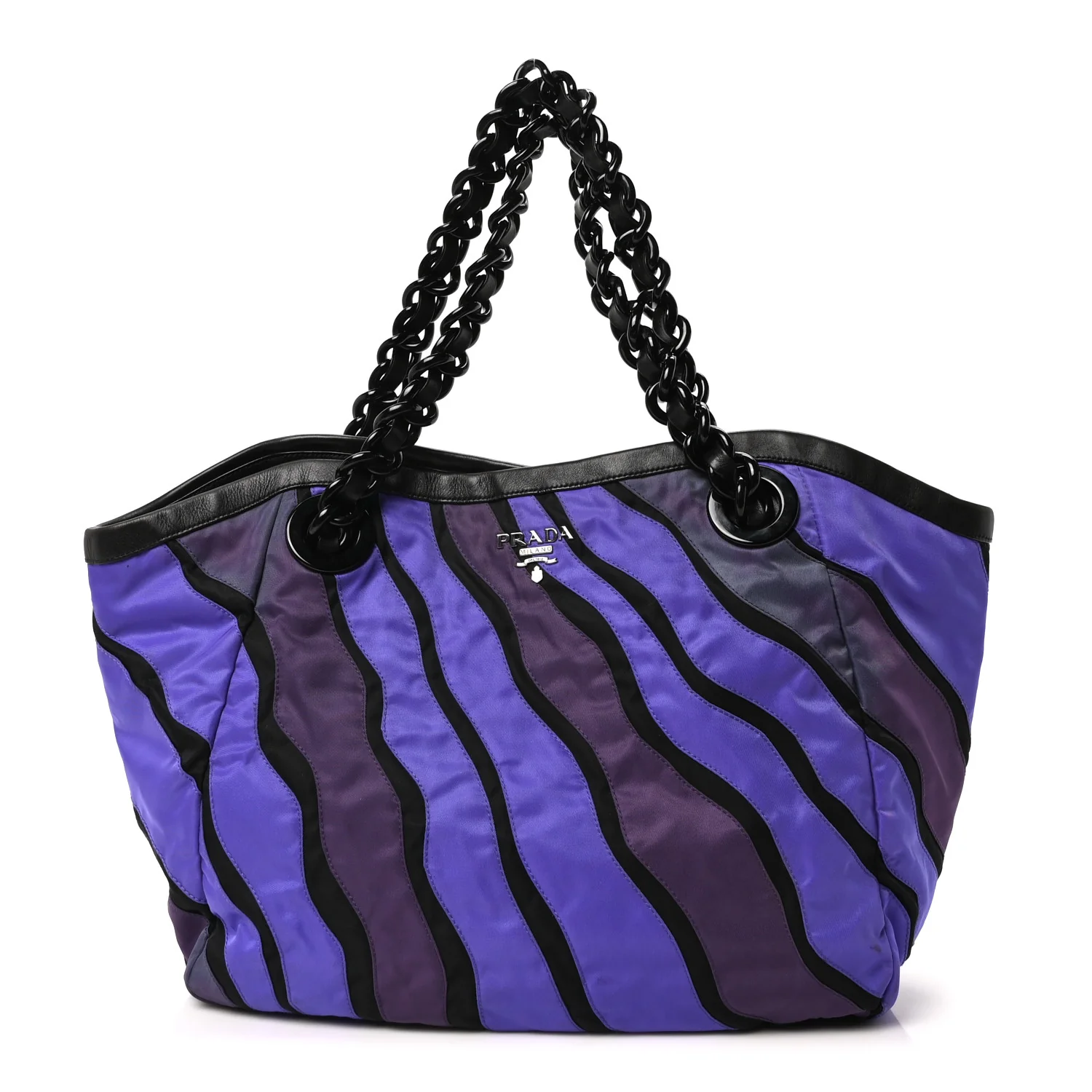 Tessuto Nylon Waves Chain Tote Multicolor