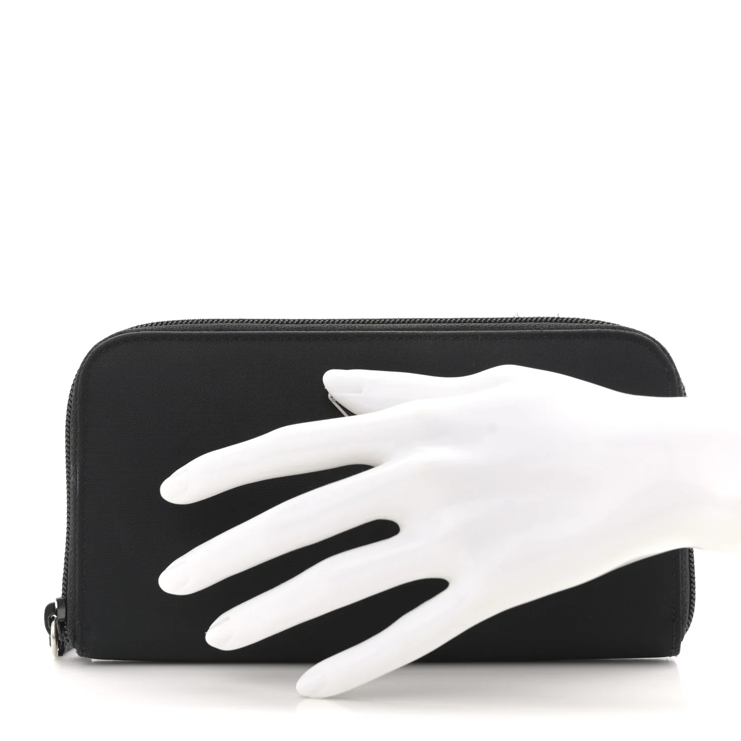 Tessuto Nylon Zip Around Wallet Black - Image 2