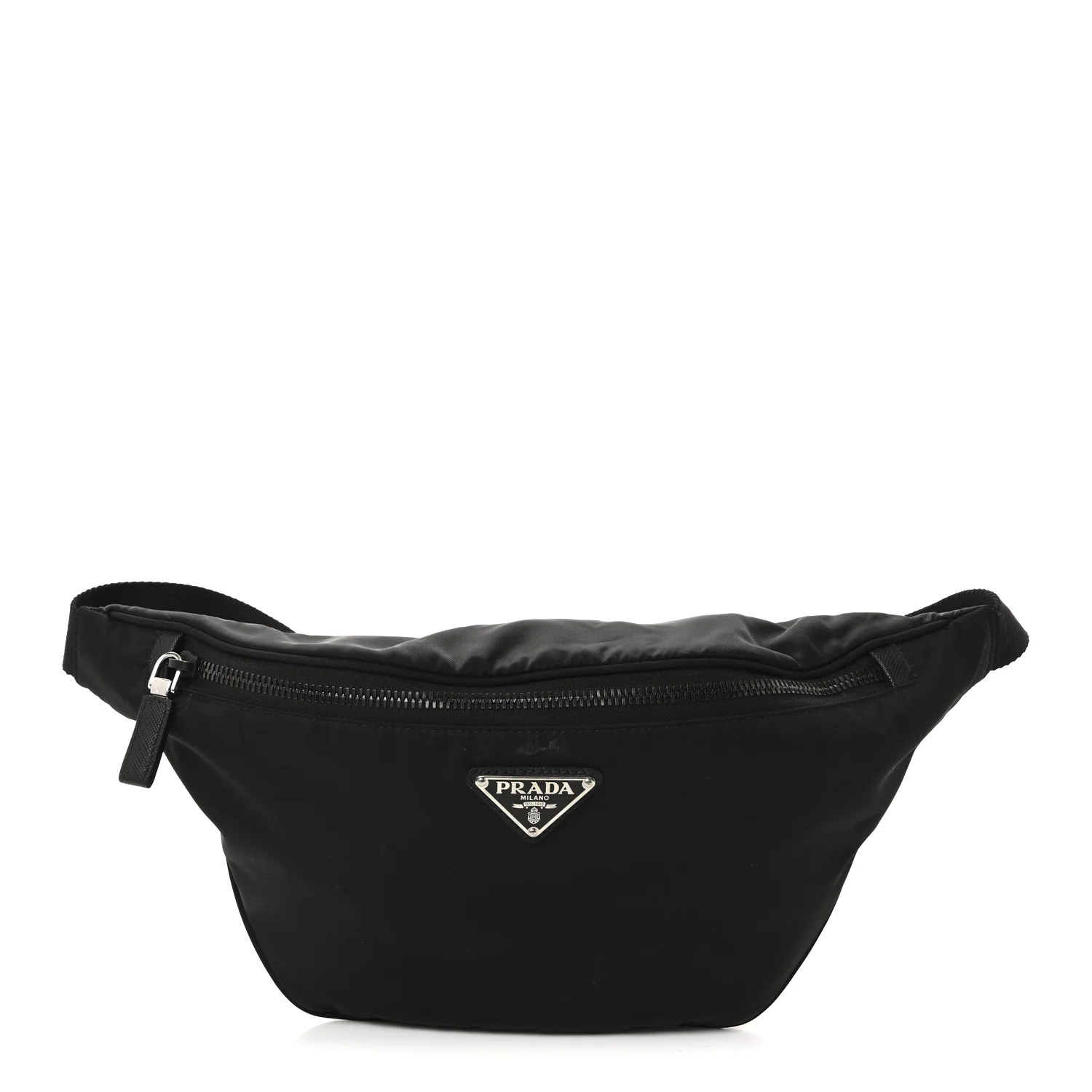 Tessuto Re-Nylon Saffiano Belt Bag Black