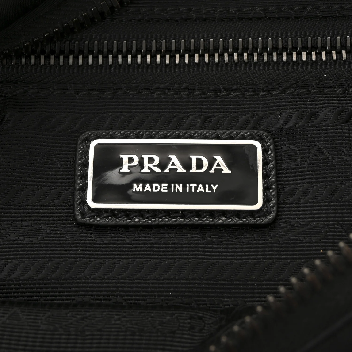 Tessuto Re-Nylon Saffiano Belt Bag Black - Image 6