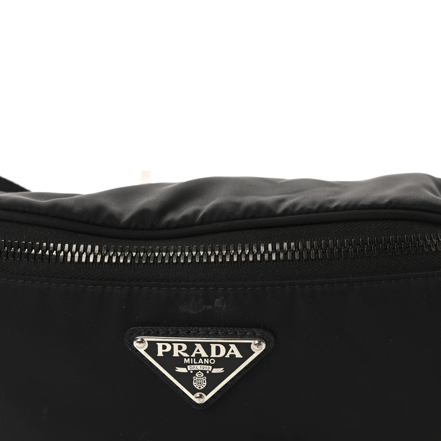 Tessuto Re-Nylon Saffiano Belt Bag Black - Image 7